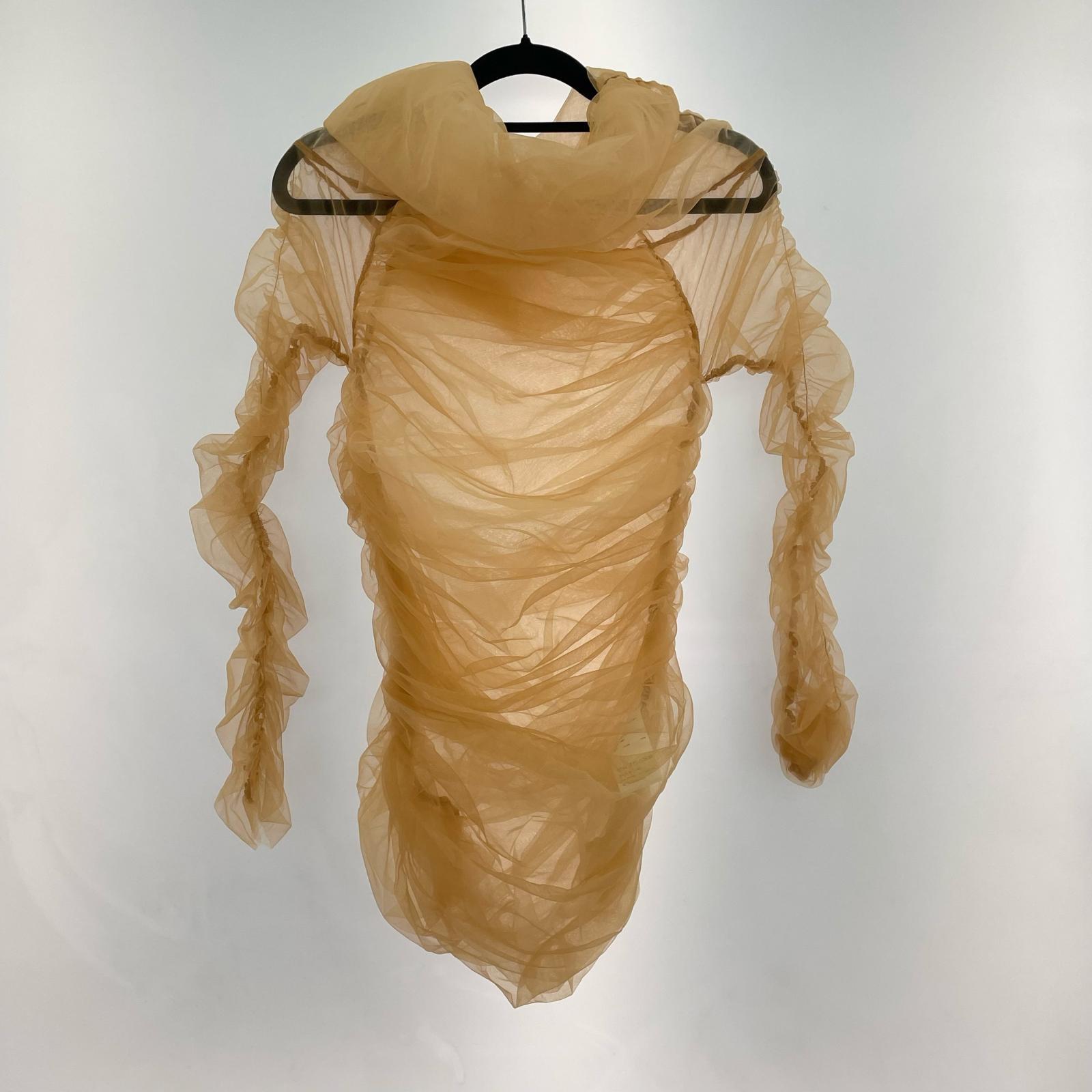 長袖Tシャツ コギソマナ Gather Volume Tulle フリー オレンジ