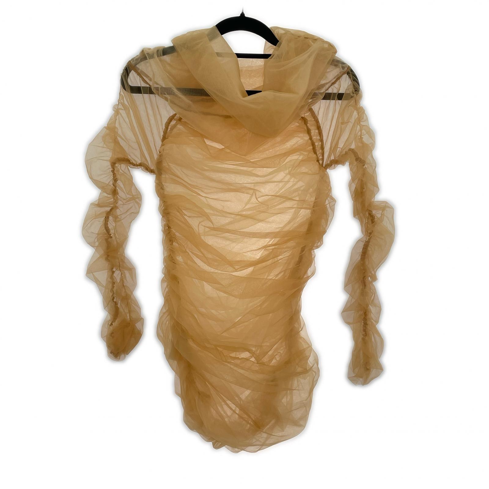 長袖Tシャツ コギソマナ Gather Volume Tulle フリー オレンジ