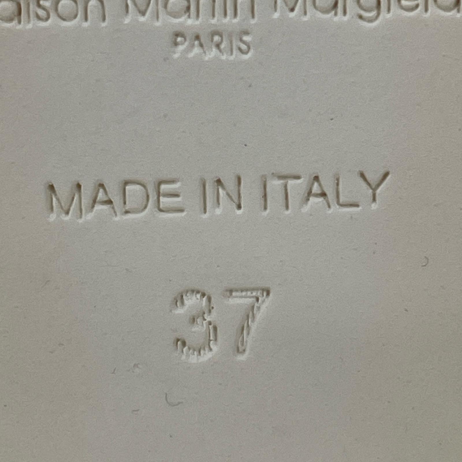 パンプス MM6 ヒールサンダル 37 レッド ホワイト 37 レッド