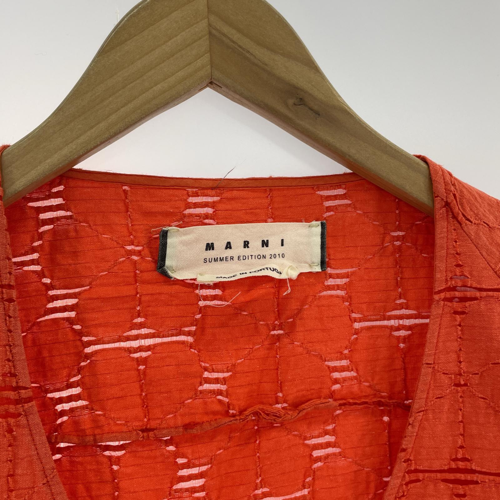 ワンピース MARNI フラワーカッティングS/Sワンピース オレンジ オレンジ