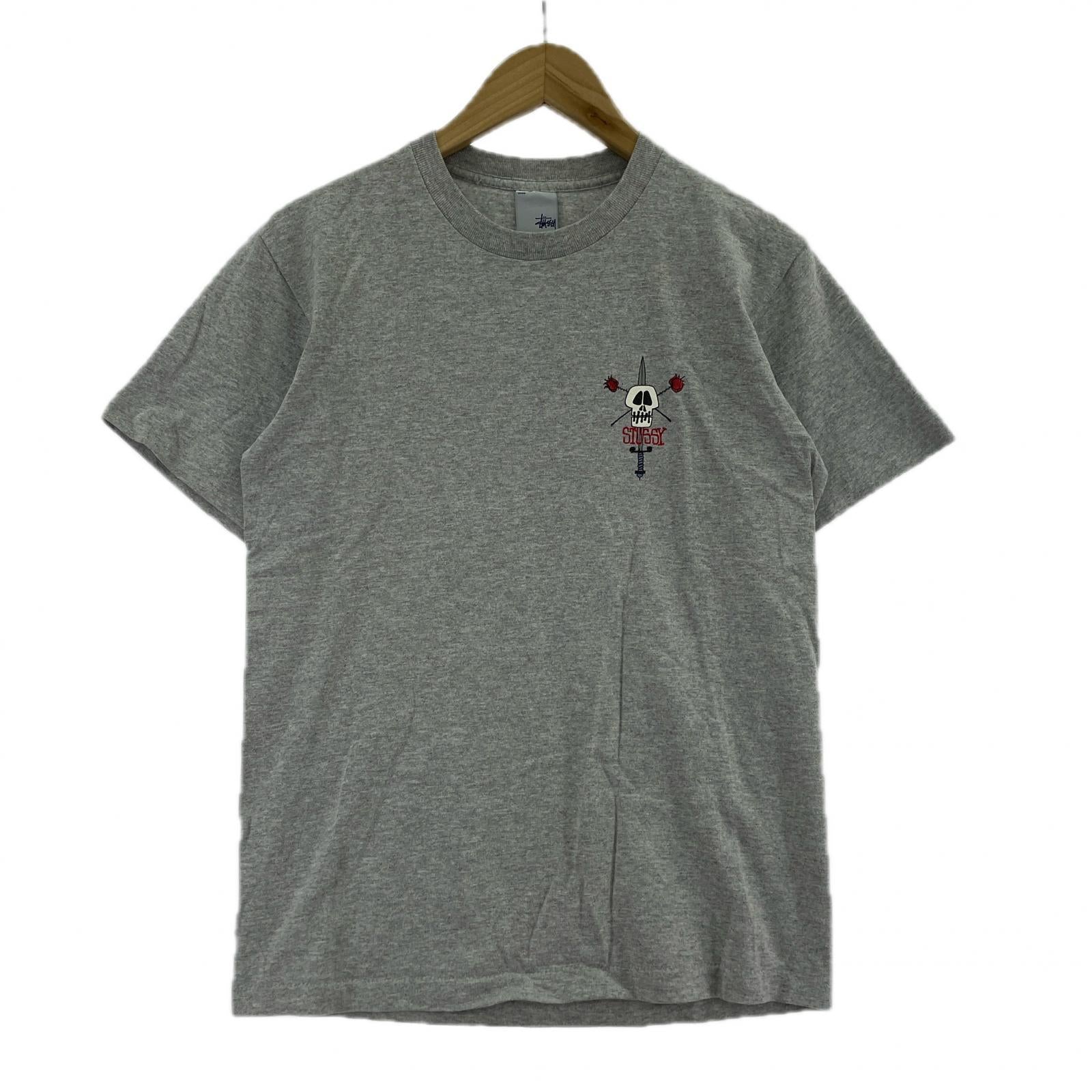 半袖Tシャツ 90s スカルダガー S/Sカットソー グレー S グレー