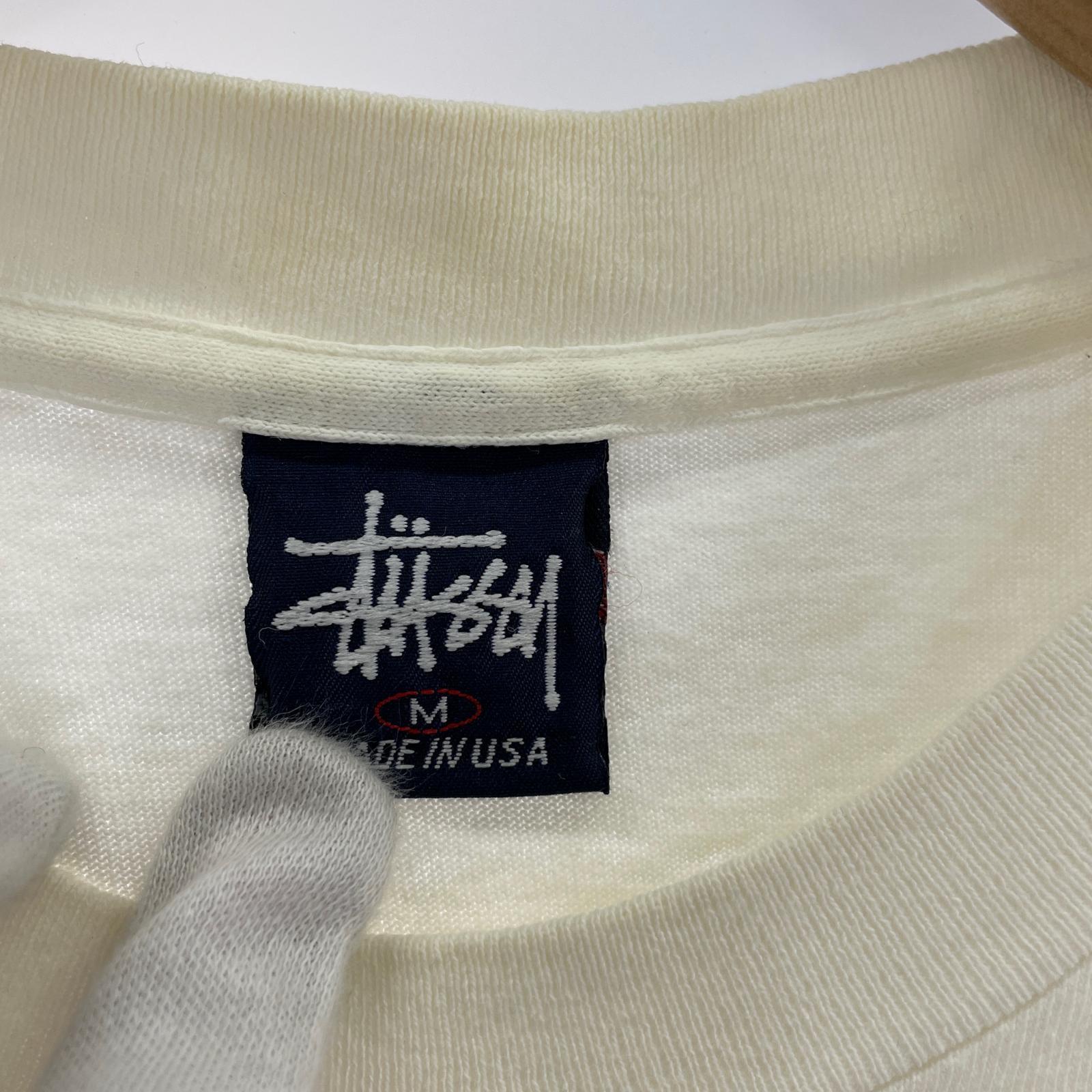 半袖Tシャツ 90s old stussy クラウン M M ホワイト