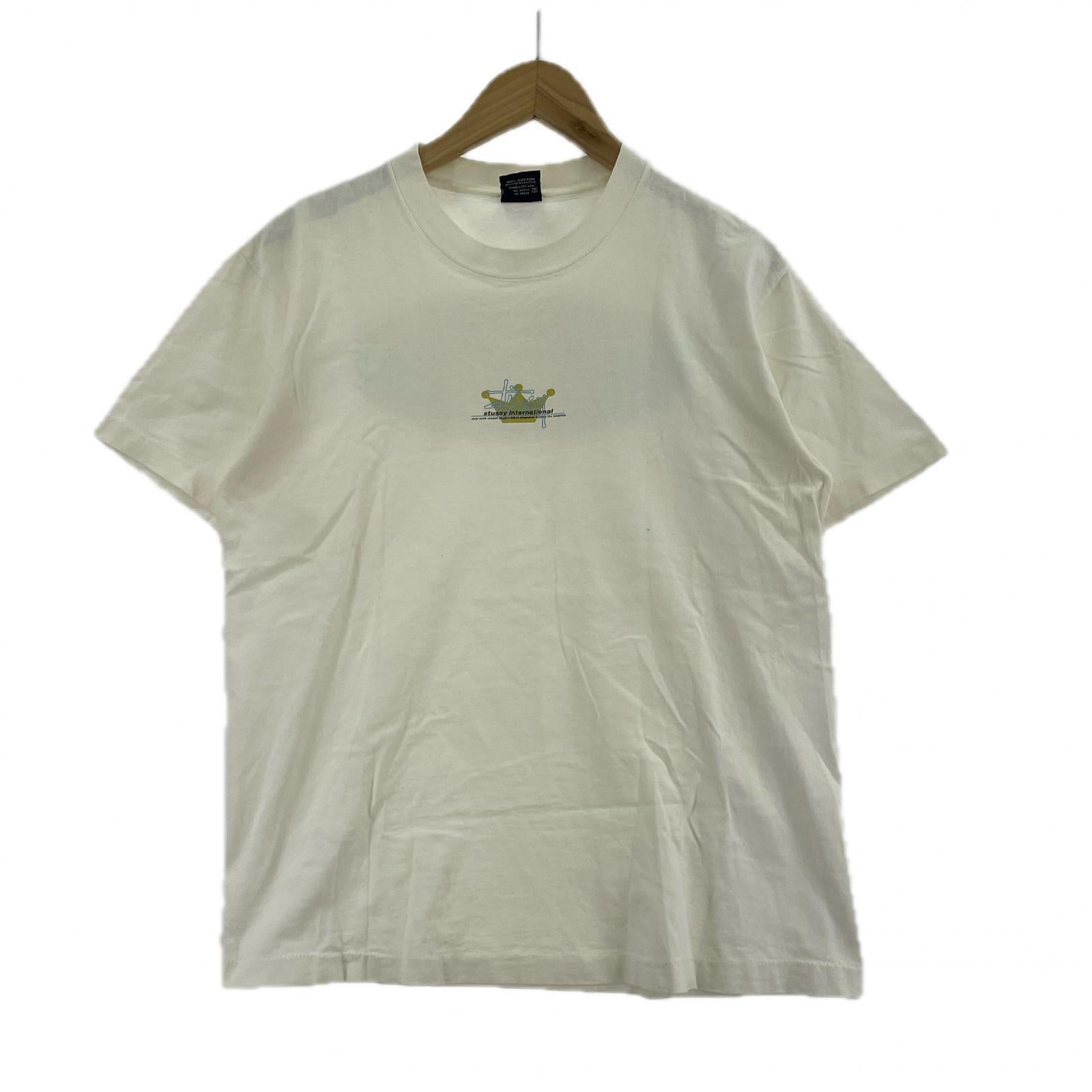 半袖Tシャツ 90s old stussy クラウン M M ホワイト