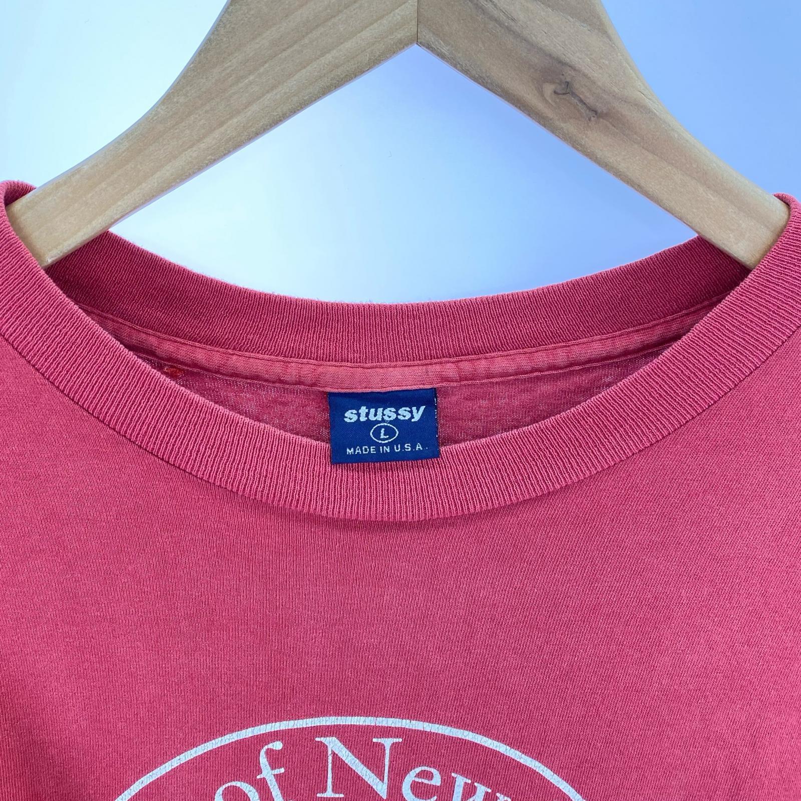半袖Tシャツ 90s old stussy NYチャプト限定Tee L L レッド