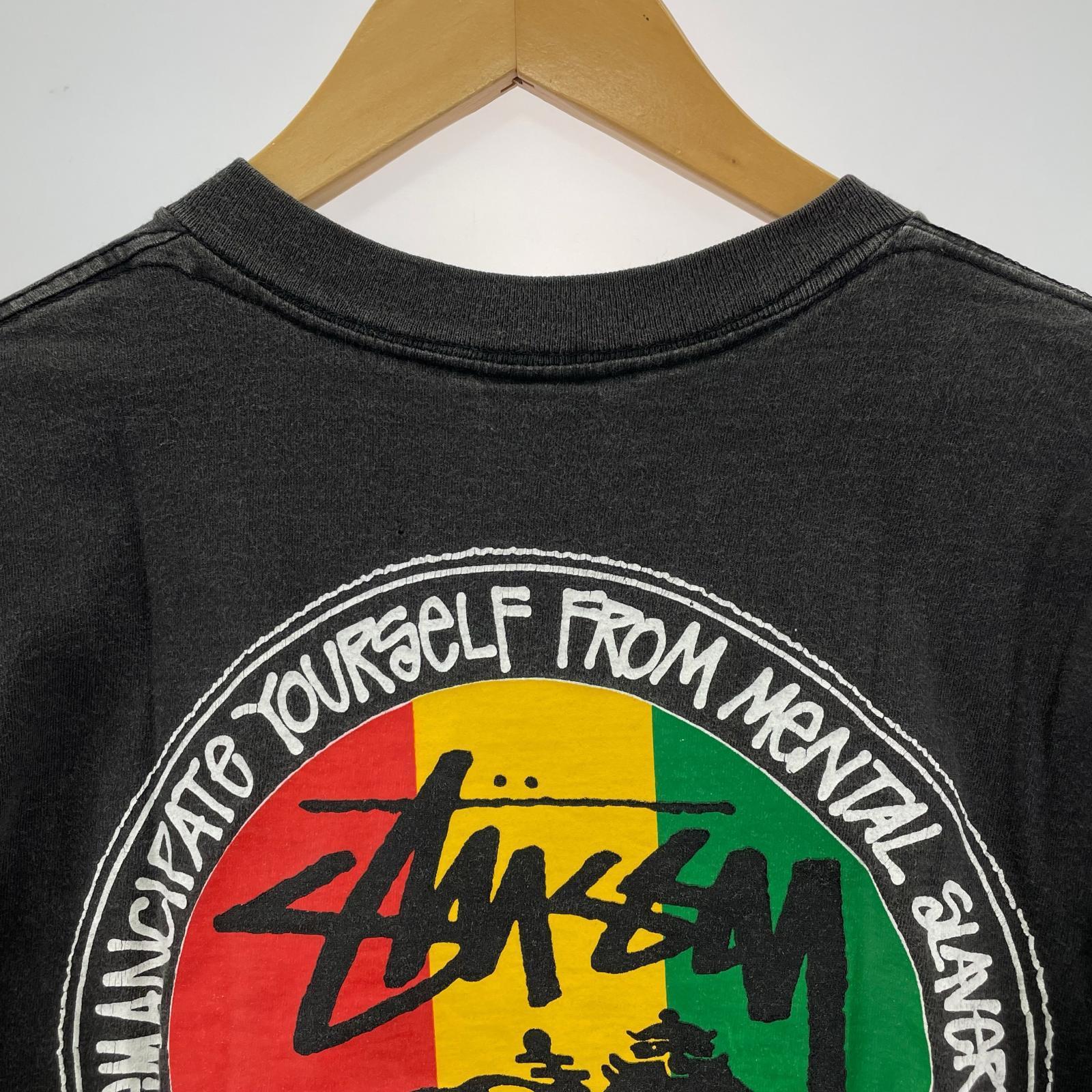 半袖Tシャツ 80s old stussy ラスタライオン M M ブラック