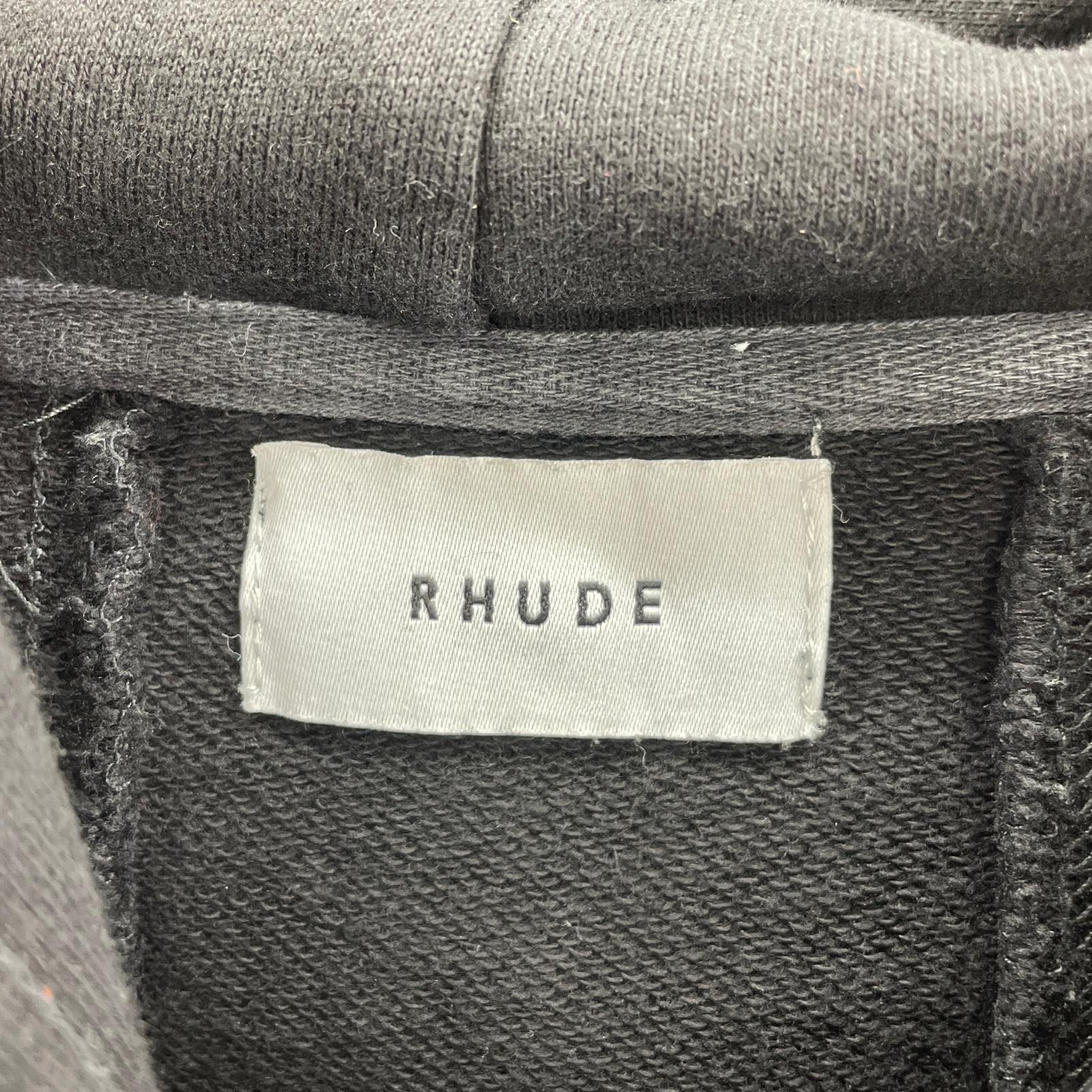 パーカー RHUDE ロゴパーカー 黒 L L ブラック