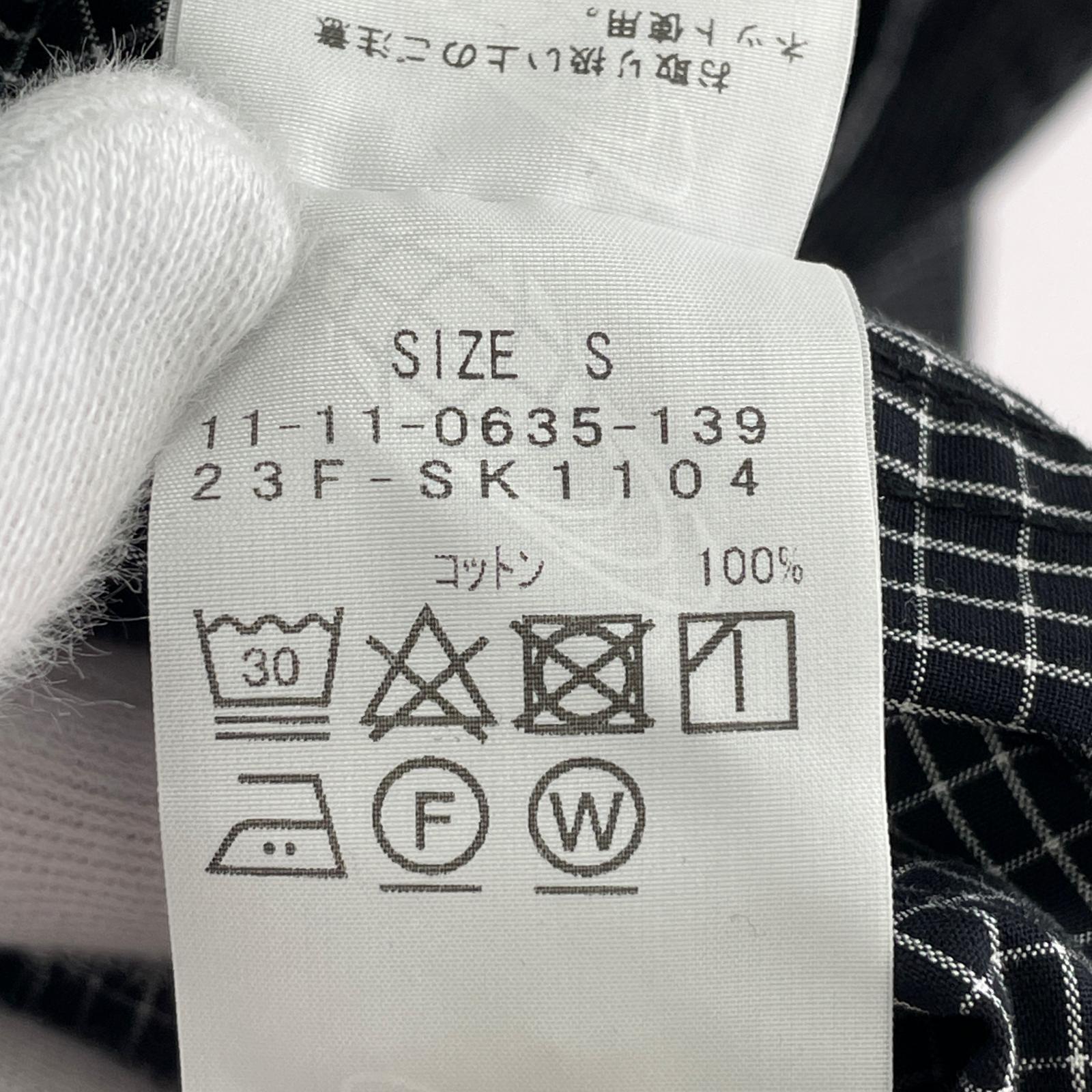 長袖シャツ MIN-NANO BLACKWATCH SHIRT(S) S ブラック