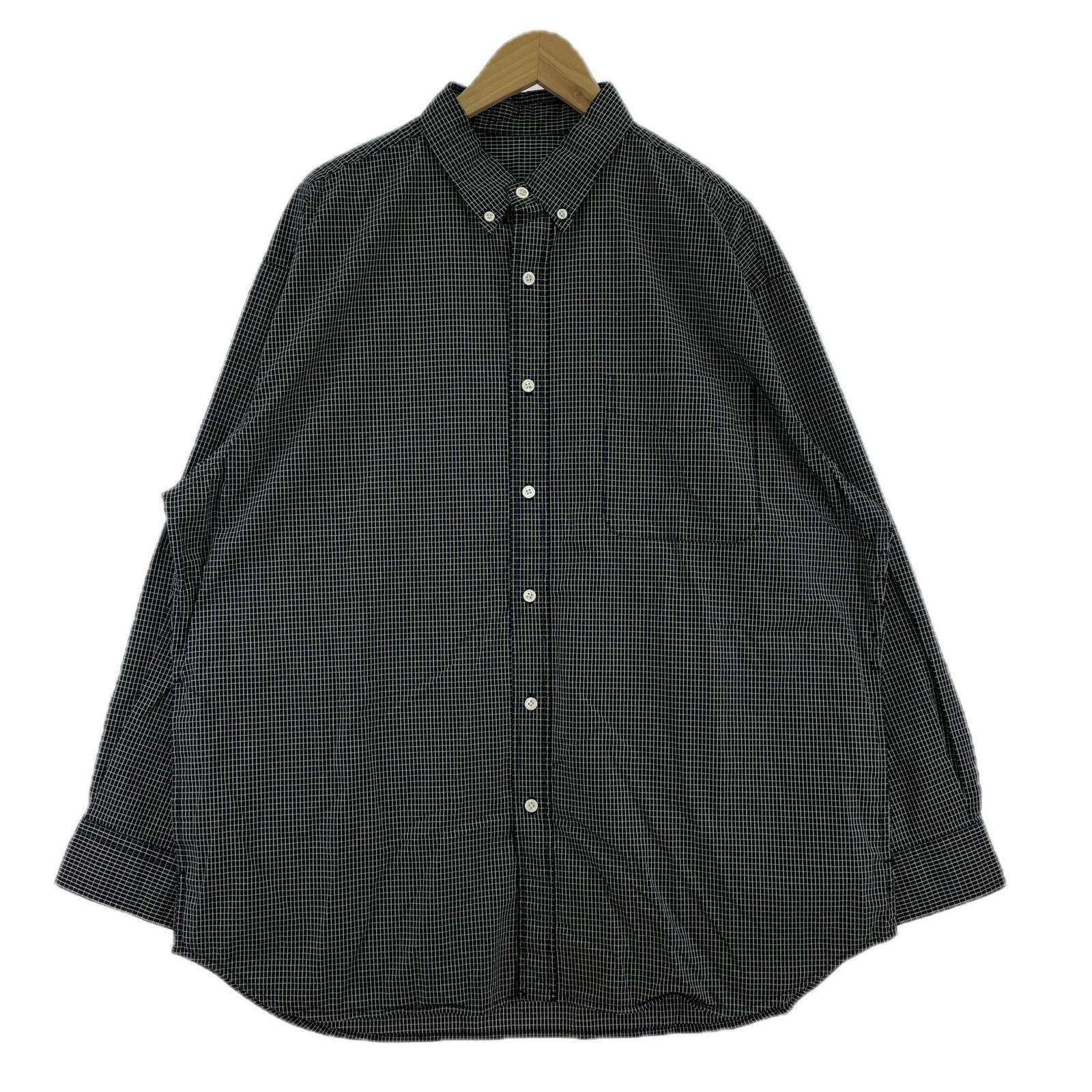 長袖シャツ MIN-NANO BLACKWATCH SHIRT(S) S ブラック