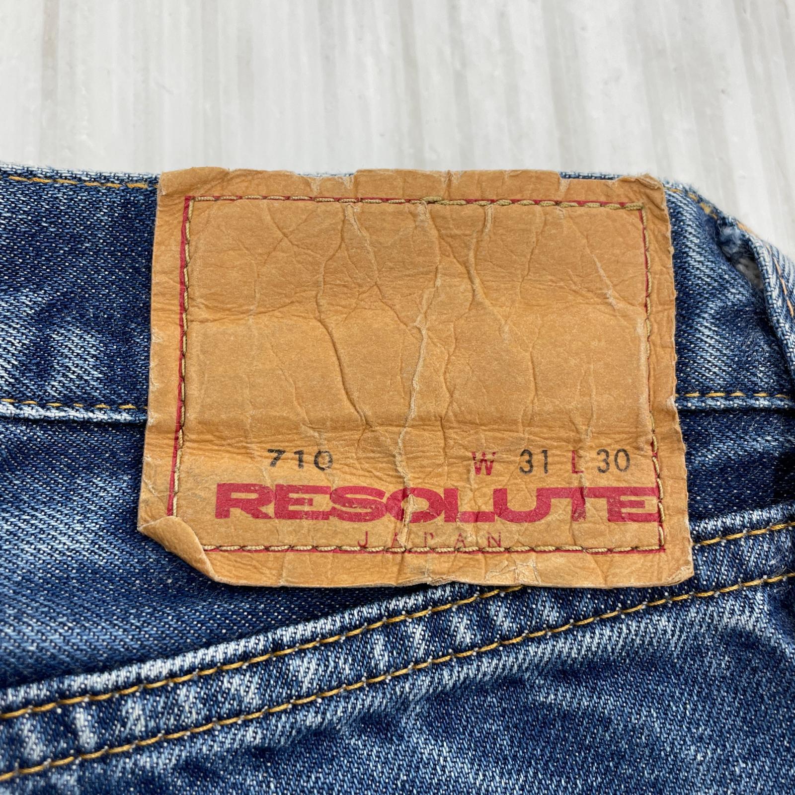 デニムパンツ RESOLUTE ジーンズ 裏10 31 ネイビー