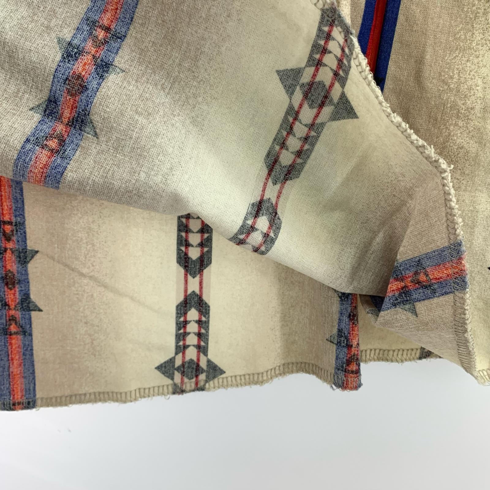 半袖シャツ Wrangler 70s ネイティブ柄 ウエスタンシャツ ベージュ (XXL) ベージュ