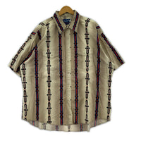 半袖シャツ Wrangler 70s ネイティブ柄 ウエスタンシャツ ベージュ (XXL) ベージュ