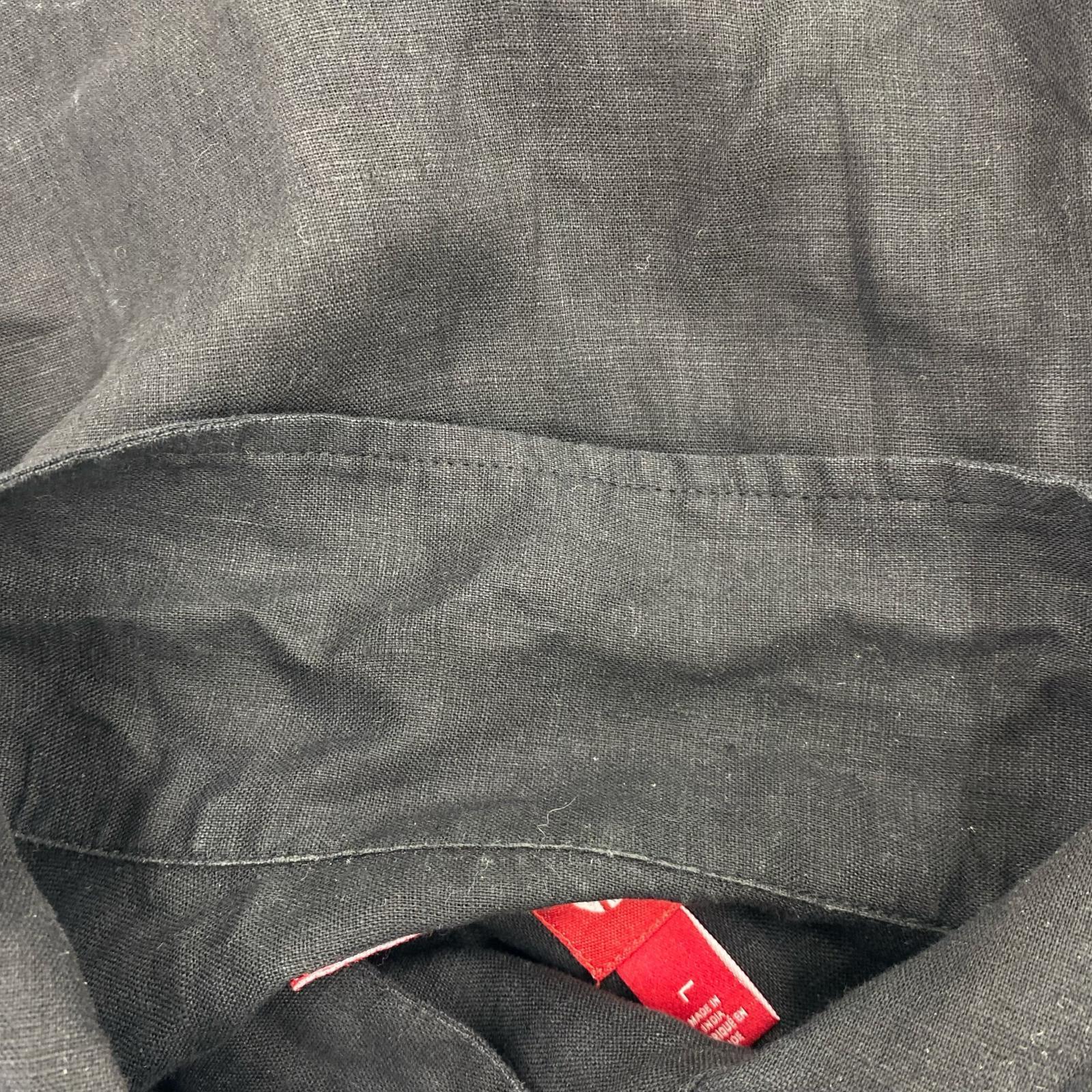 半袖シャツ Supreme 24SS Mesh Panel Linen S/S Shirt 黒 (L) L ブラック