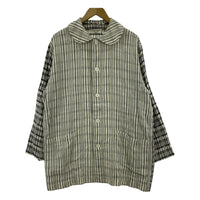 ジャケット 80s robe de chambre COMME des GARCONS チェック切替ジャケット ブラック系