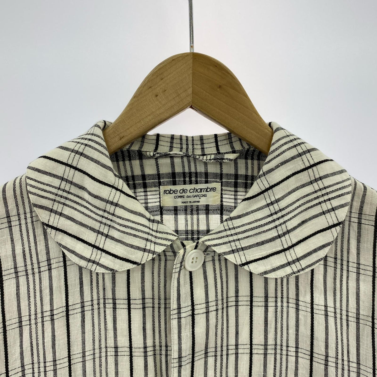 ジャケット 80s robe de chambre COMME des GARCONS チェック切替ジャケット ブラック系