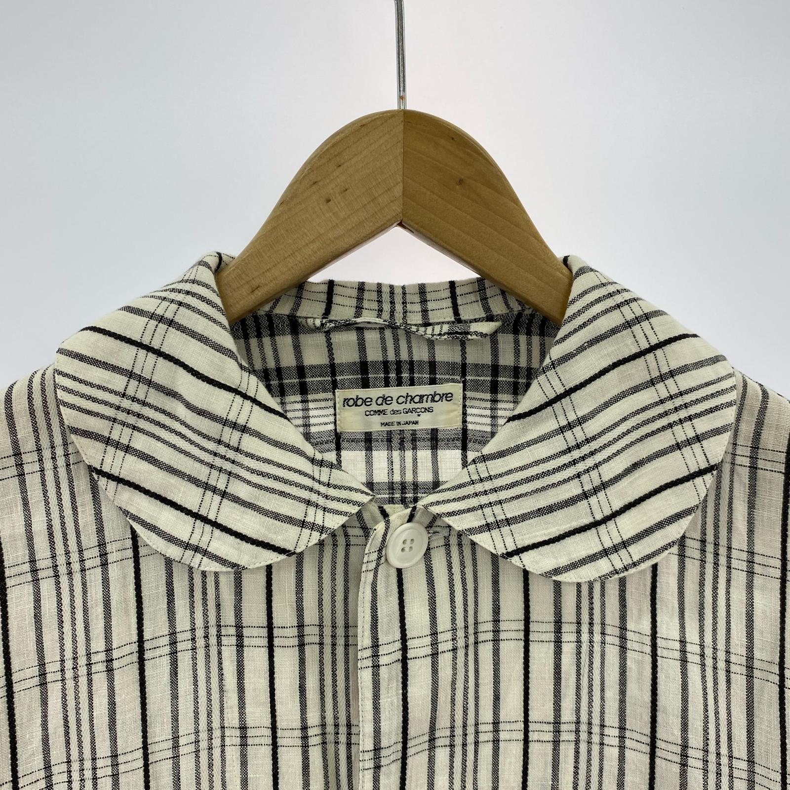 ジャケット 80s robe de chambre COMME des GARCONS チェック切替ジャケット ブラック系