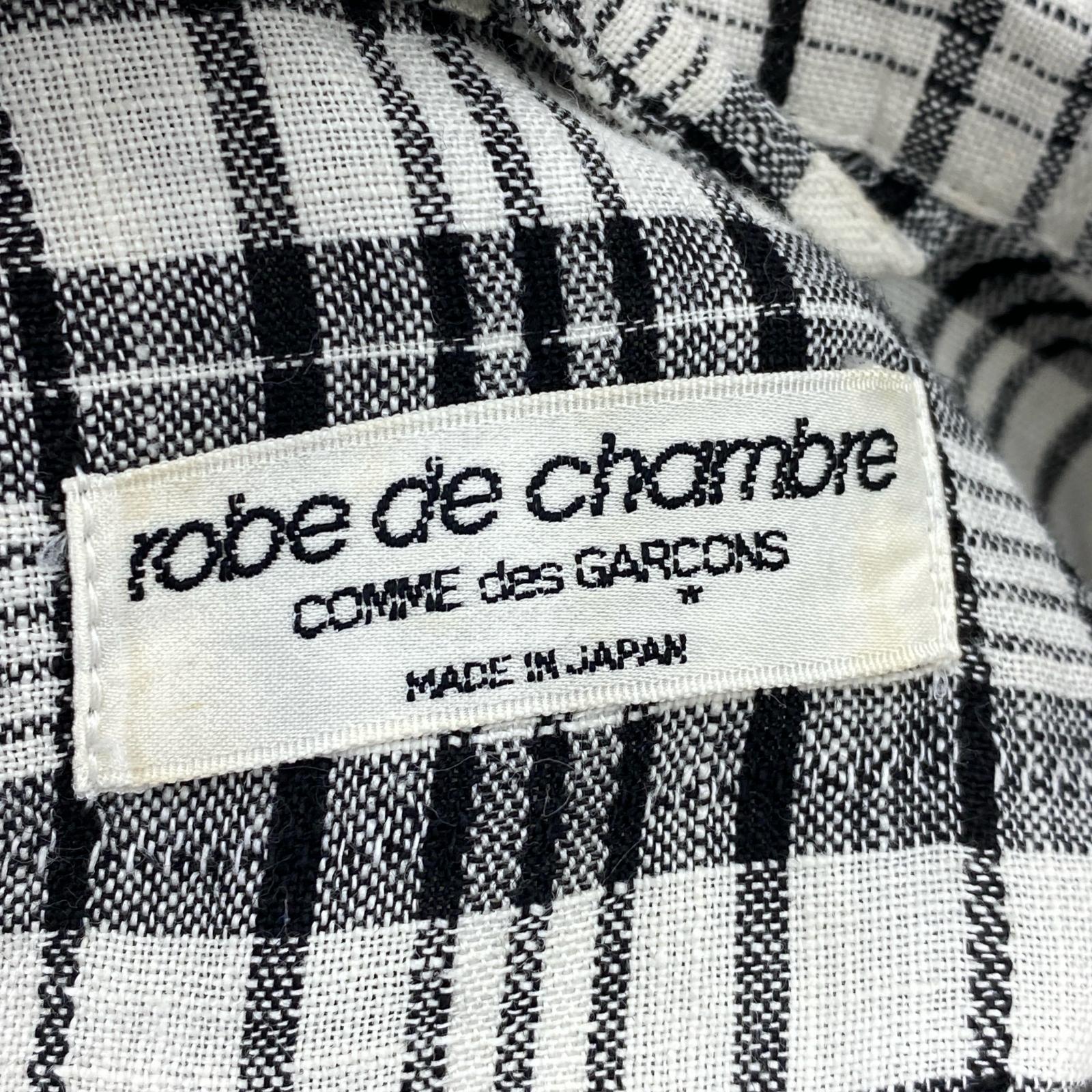ジャケット 80s robe de chambre COMME des GARCONS チェック切替ジャケット ブラック系