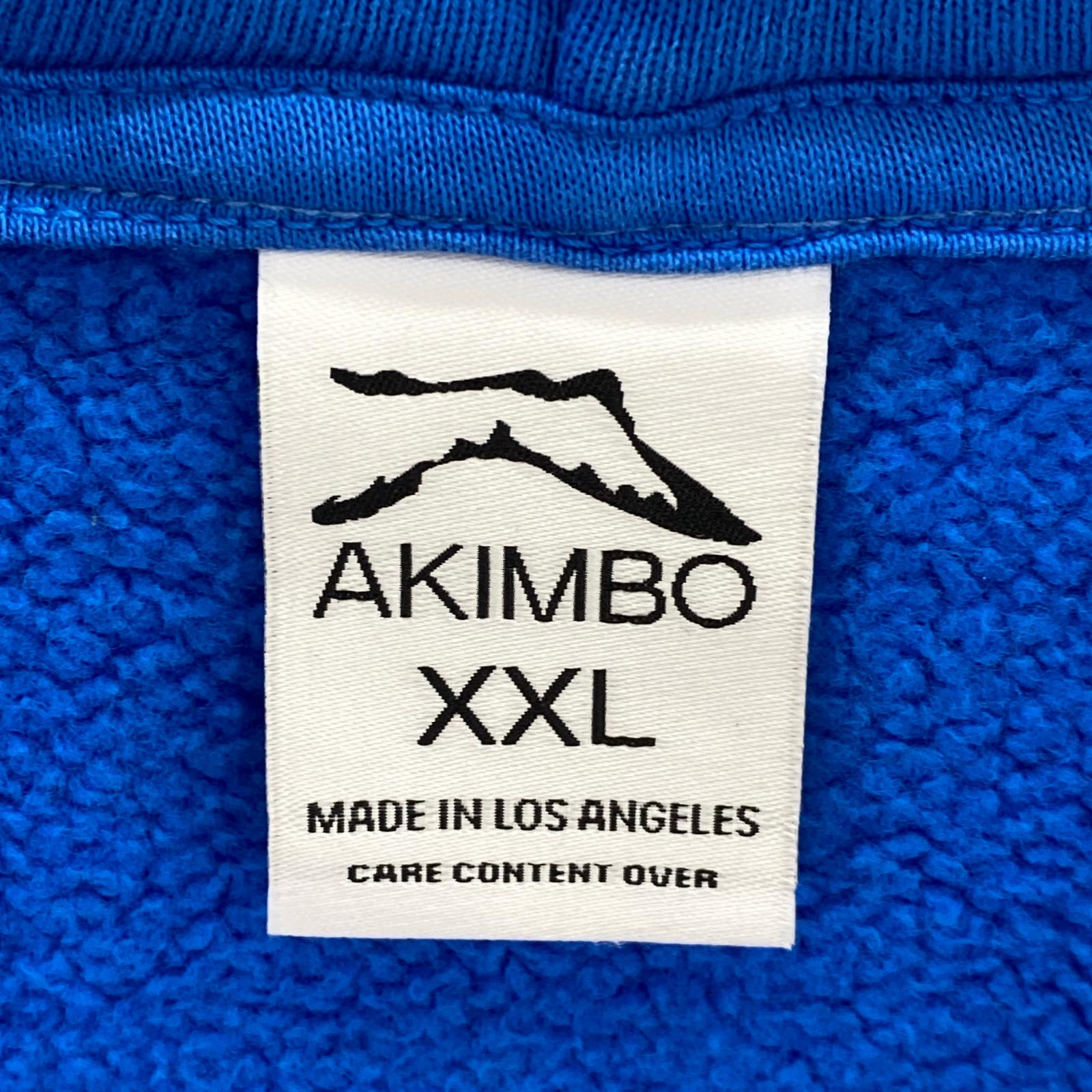 パーカー AKIMBO ZIP HOODIE ジップパーカー XXL ブルー ブルー