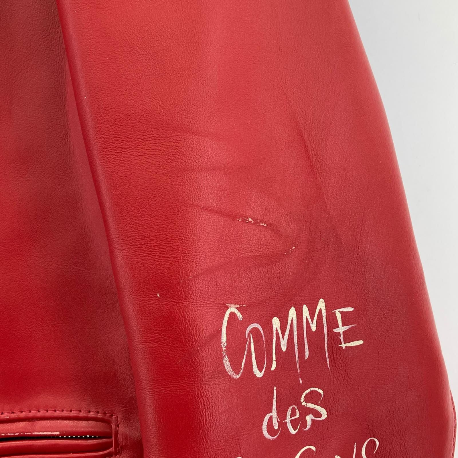 レザージャケット ×COMME des GARCONS ライトニング 40 40 レッド