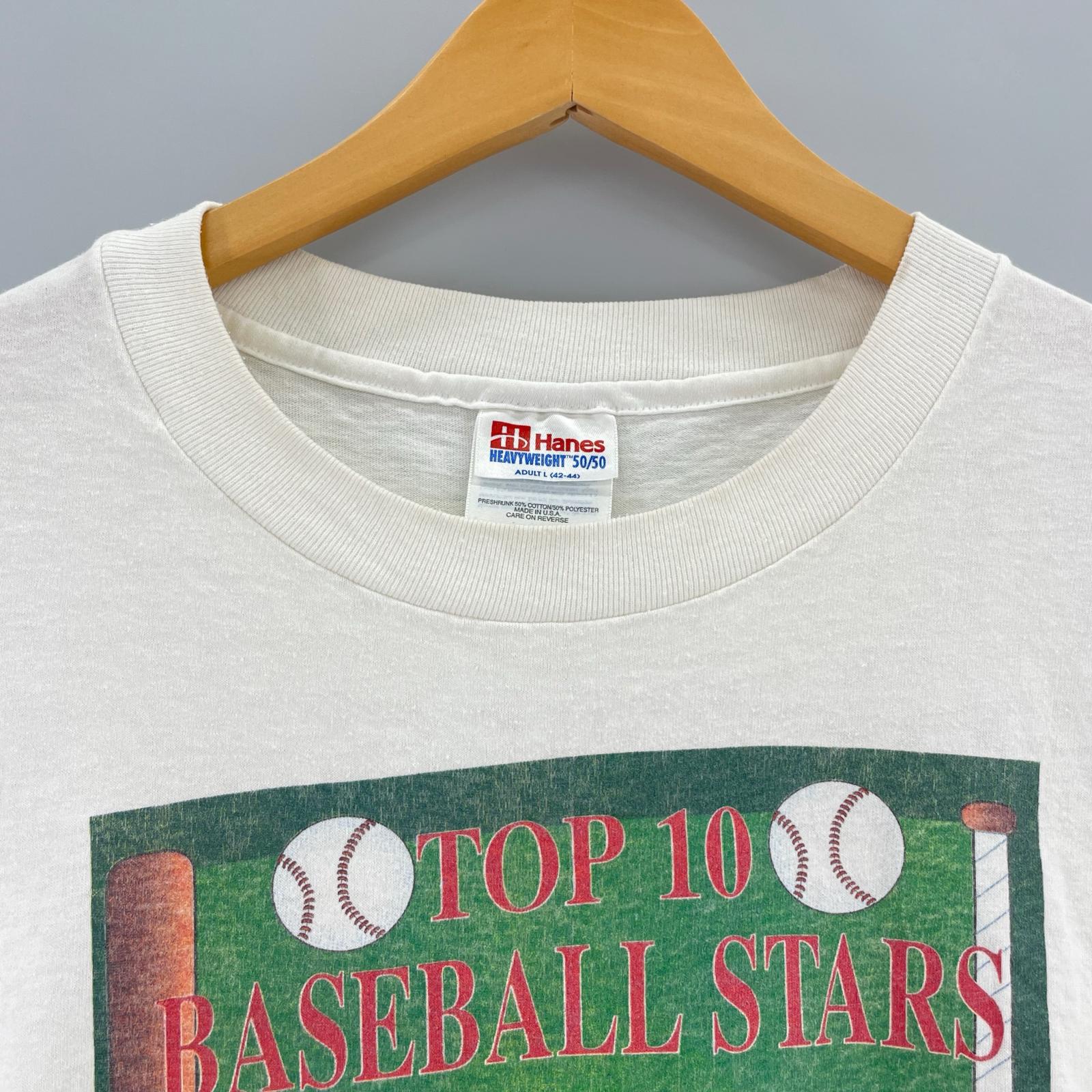 半袖Tシャツ 90s/TOP10 Baseball Stars Tee/L/WHT L ホワイト