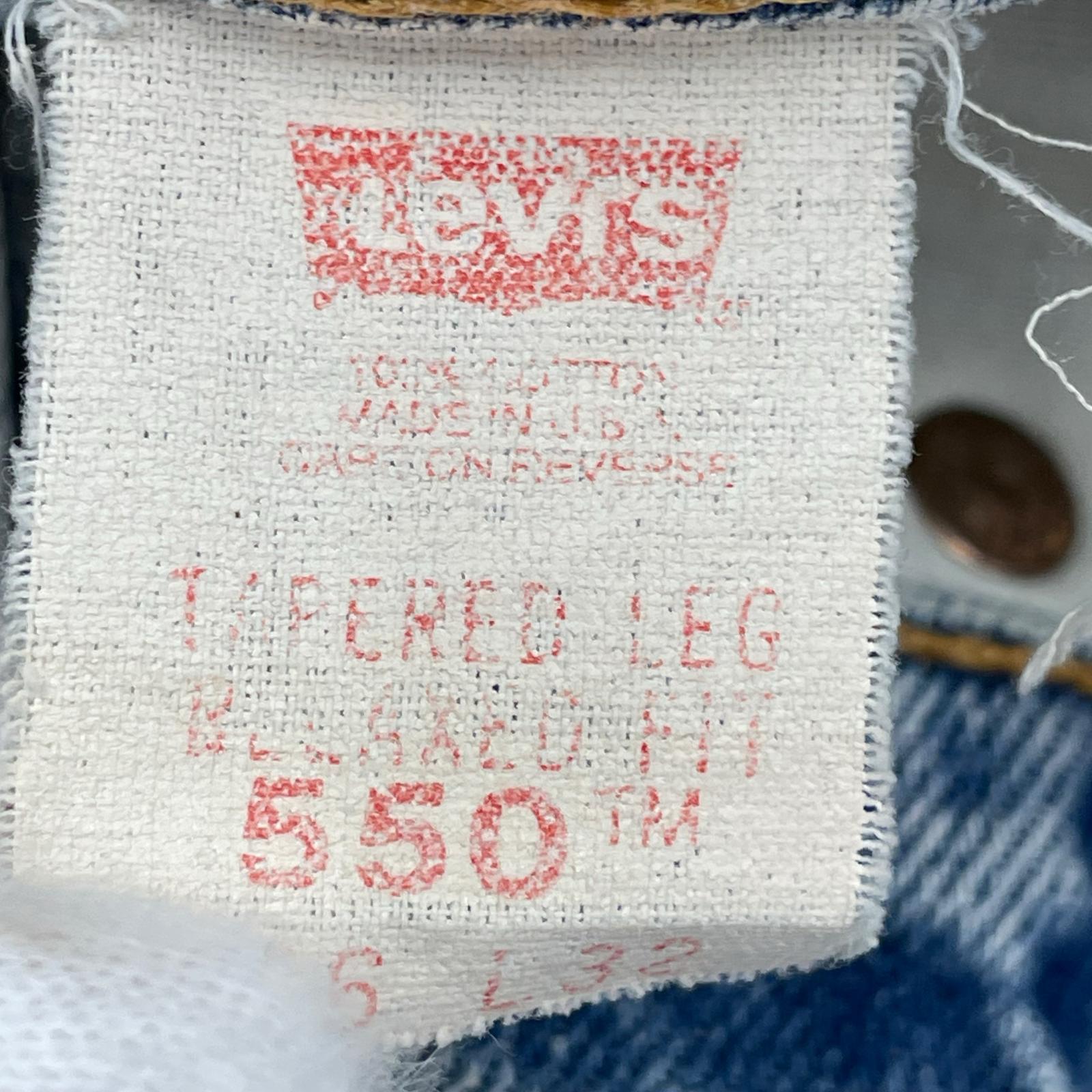 デニムパンツ 90s/550/USA製/W36/L32 ブルー