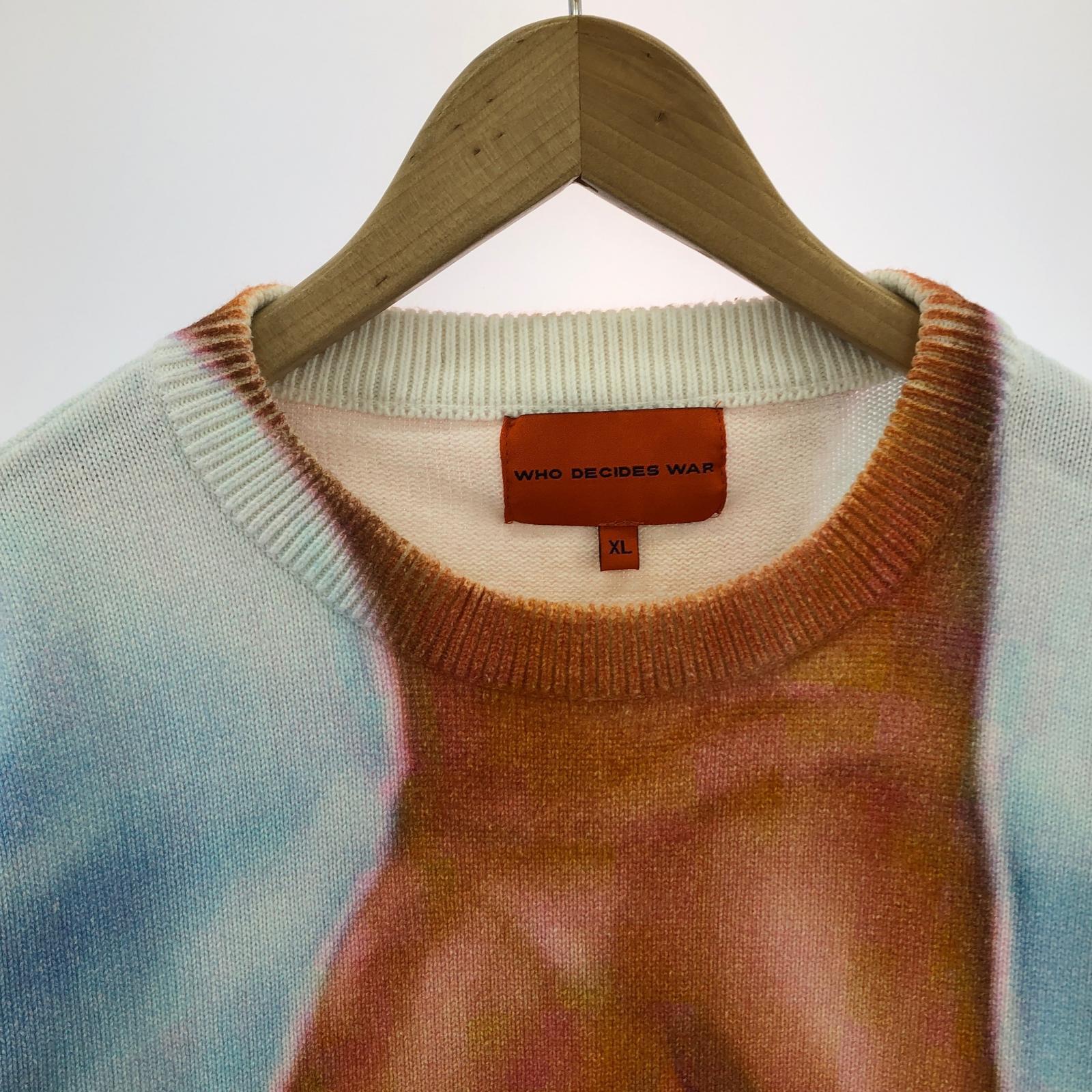 ニット WHO DECIDES WAR グラフィックニット XL マルチカラー