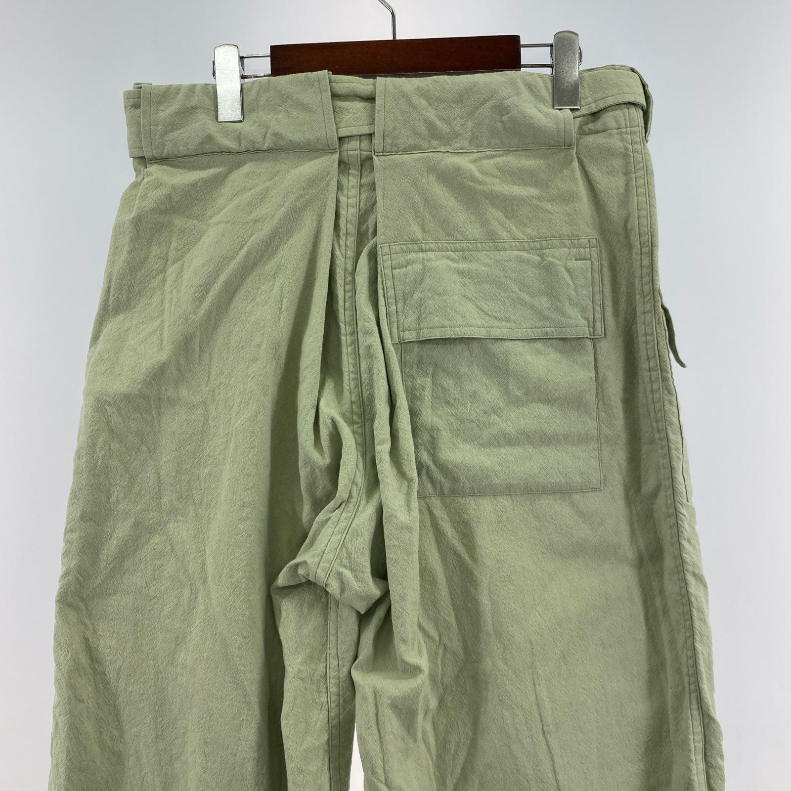 パンツ RAKINES Crepe pinhead Field pants 07S22HN106P ライトグリーン (2) 2