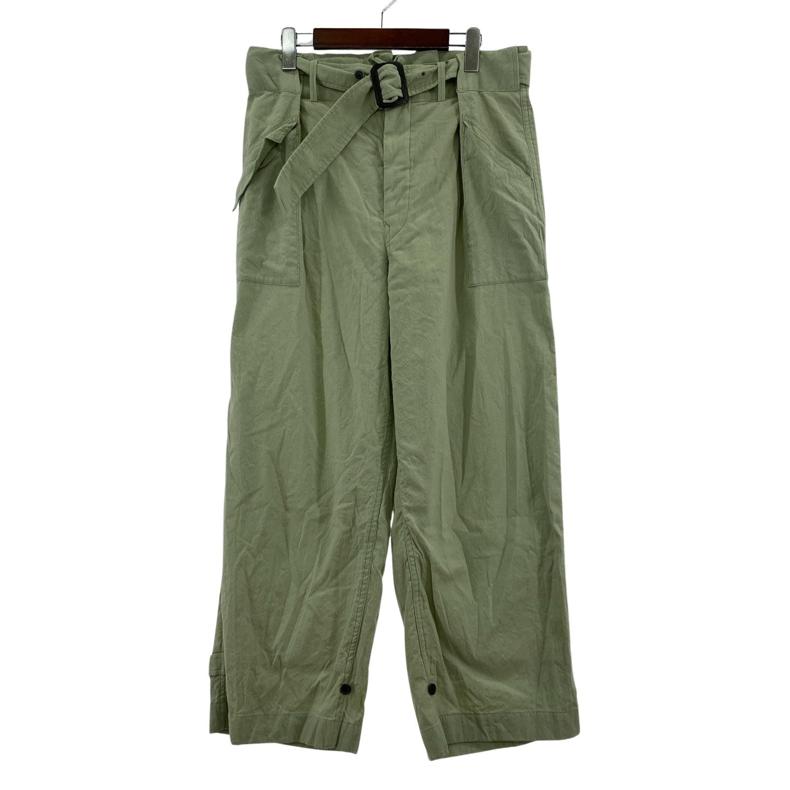 パンツ RAKINES Crepe pinhead Field pants 07S22HN106P ライトグリーン (2) 2