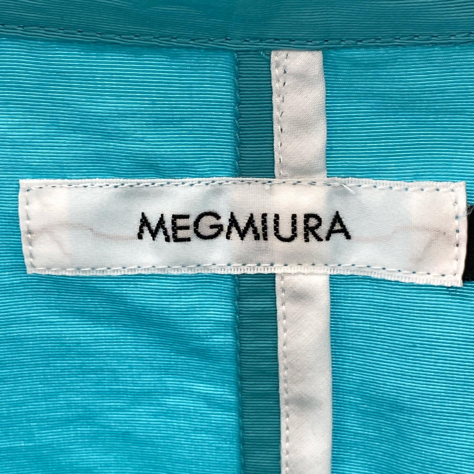 ジャケット MEGMIURA プリーツデザイン ショートモッズジャケット 36 ブルー