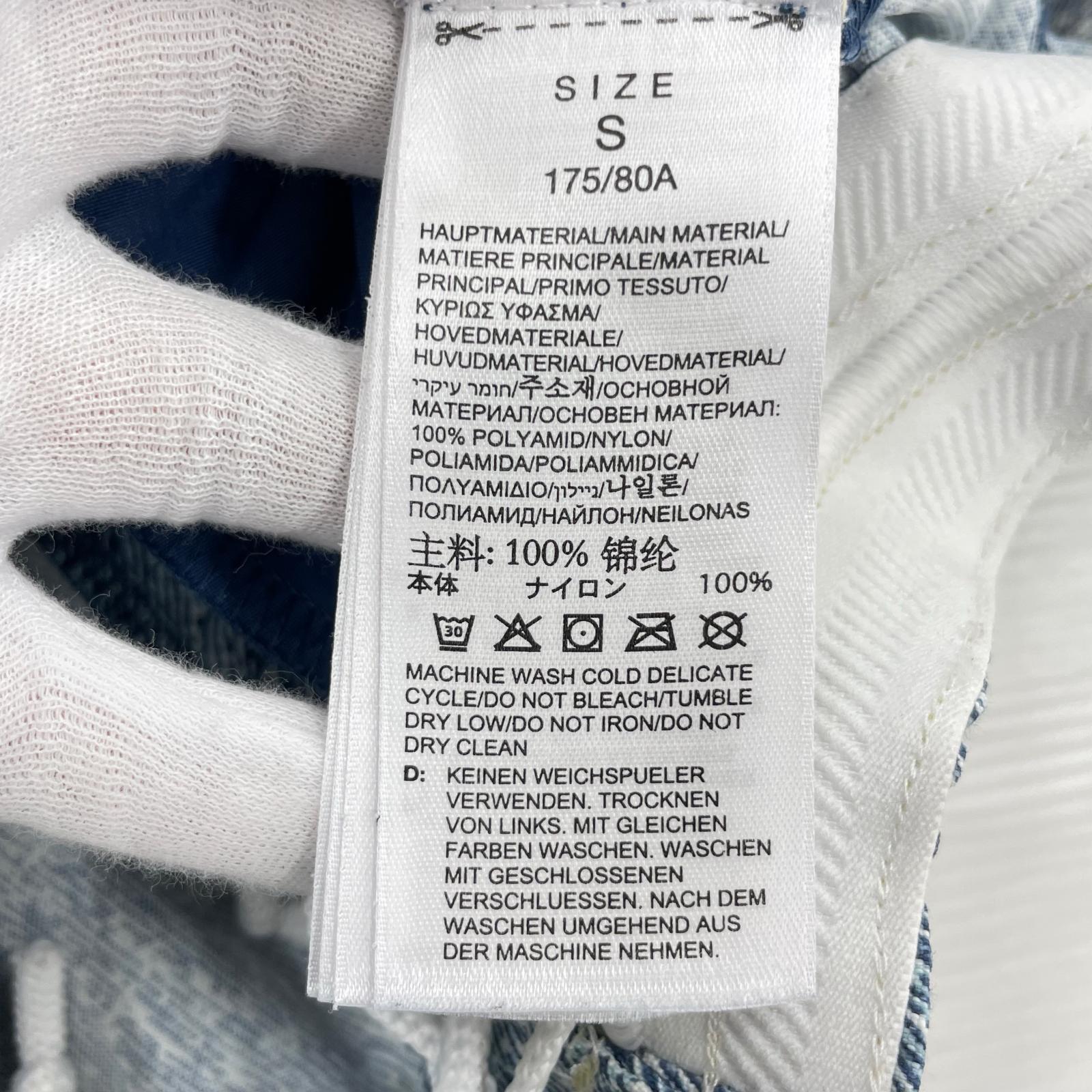 パンツ ×adidas スケートボードパンツ 総柄 青 S S ブルー