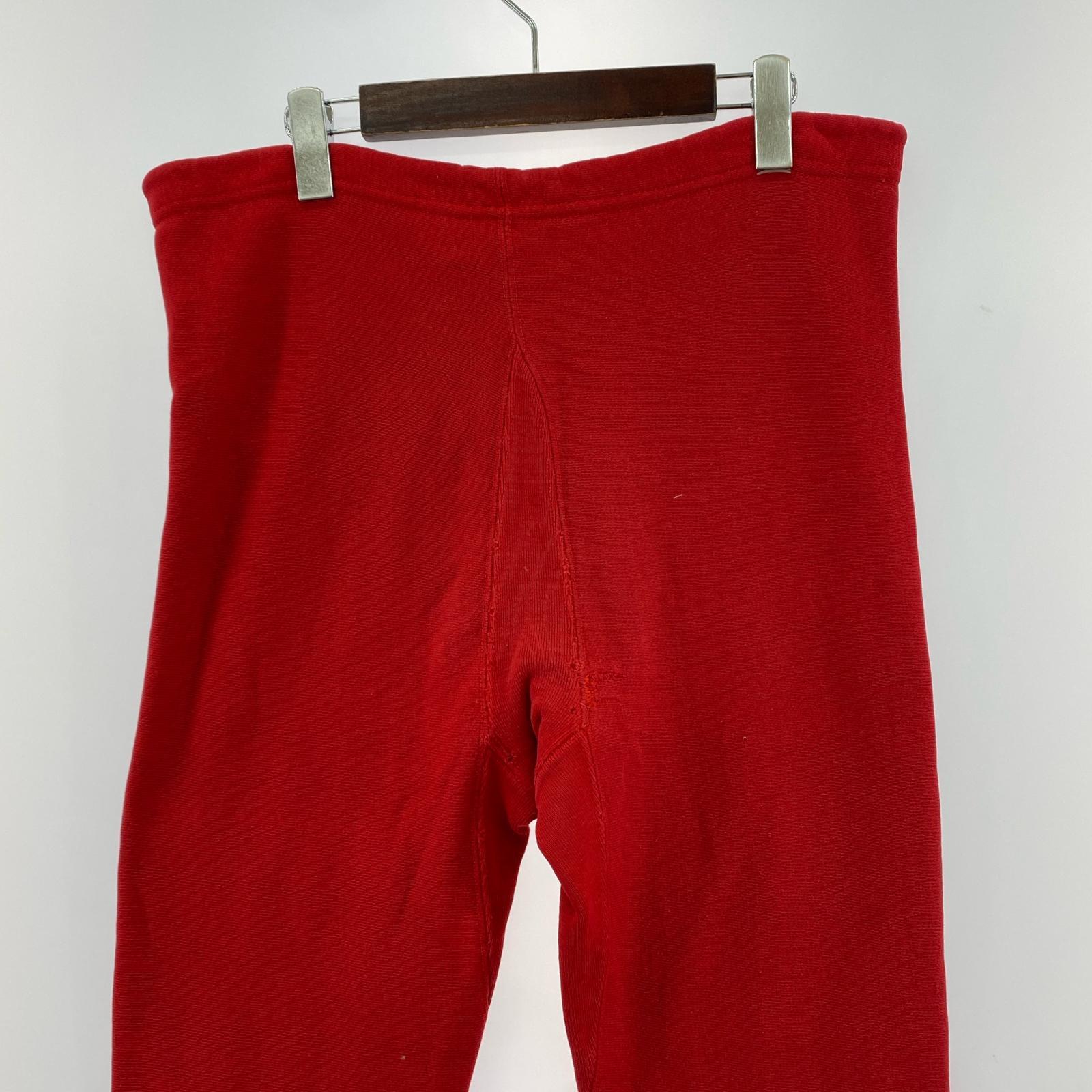 パンツ 70S REVERSE WEAVE 単色タグ スウェットパンツ 赤 (M) M レッド