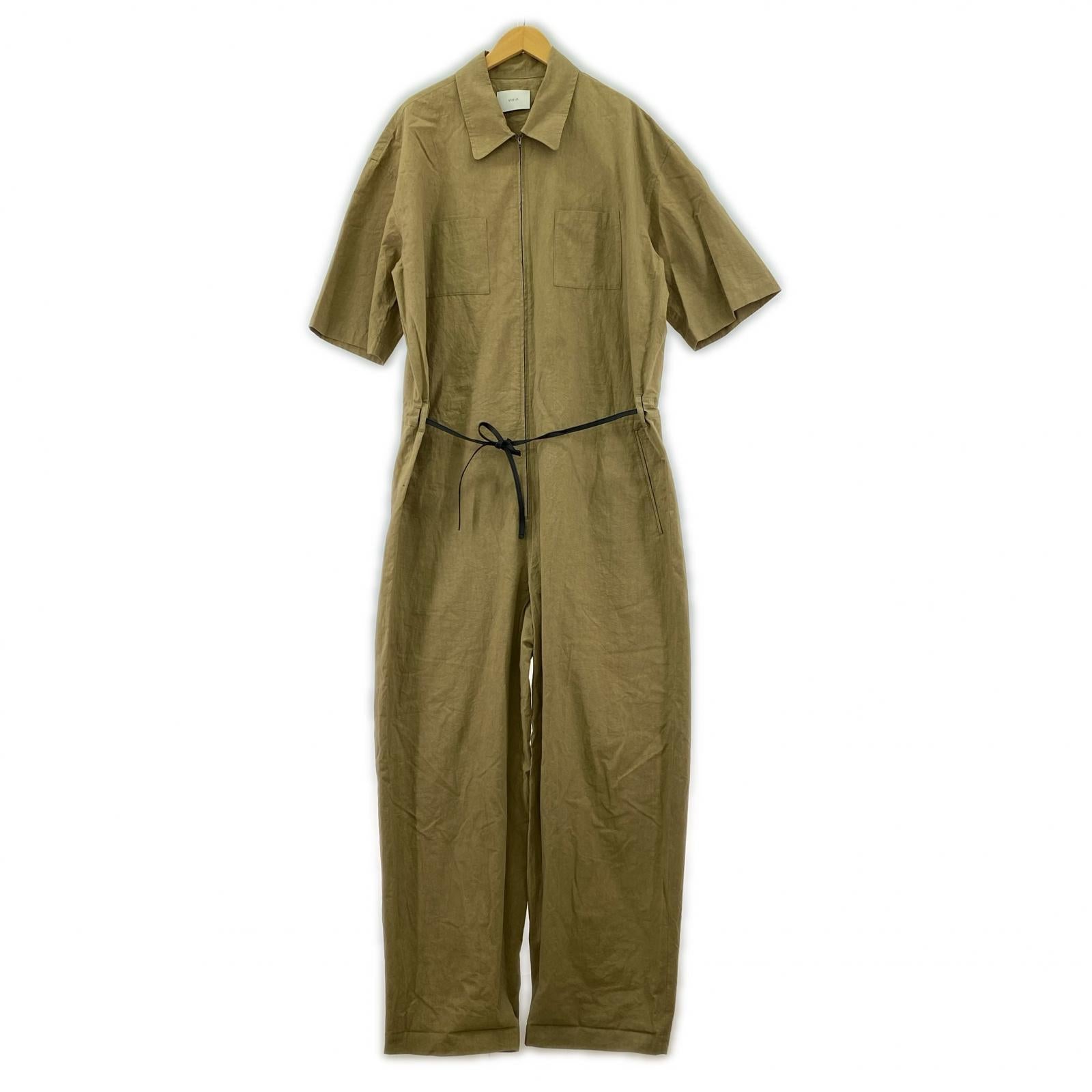 オーバーオール stein 22SS OVERSIZED HALF SLEEVE JUMP SUIT ST.385 (M) M ベージュ