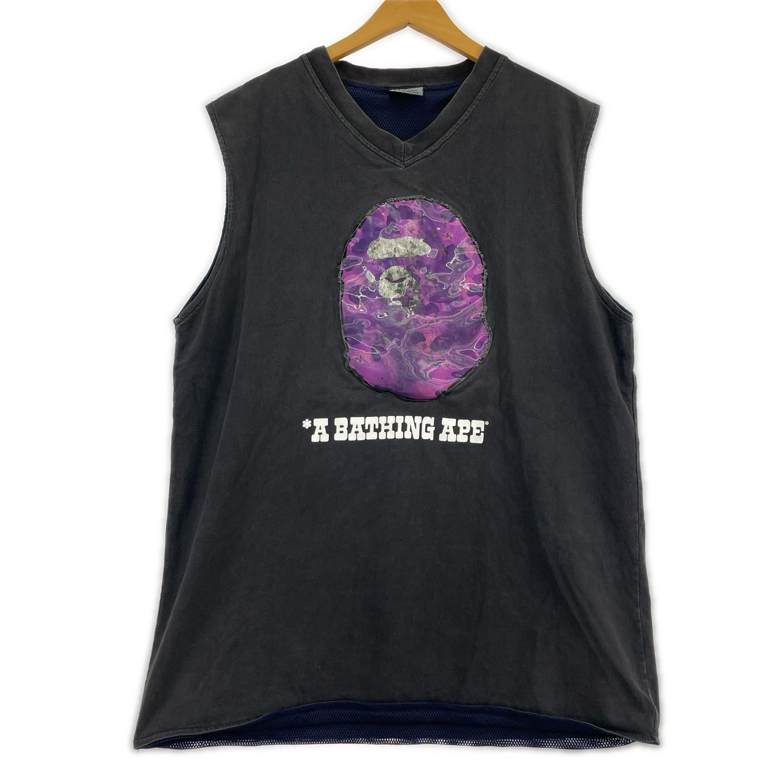 半袖Tシャツ ノースリーブカットソー L ブラック