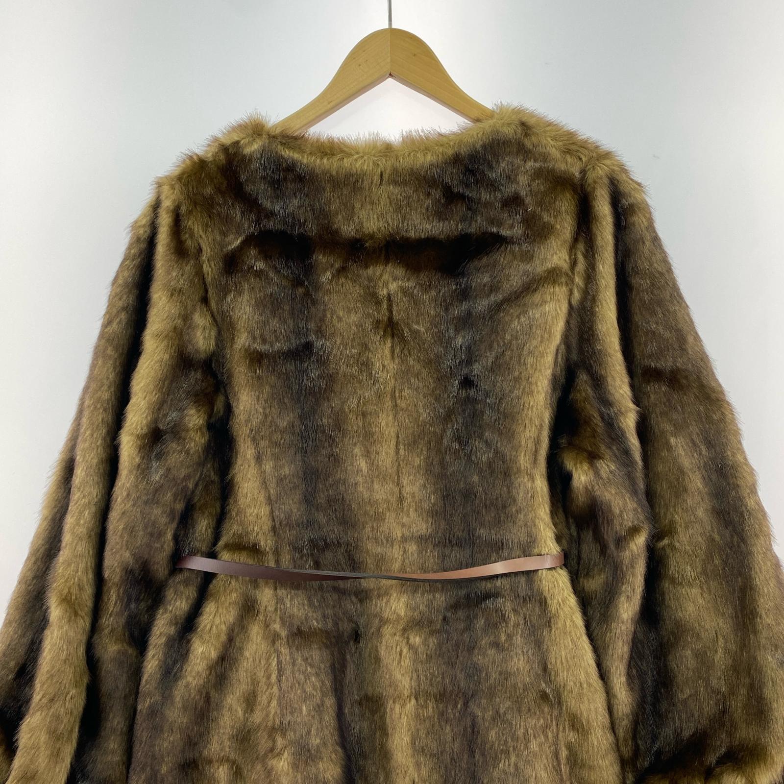 その他アウター THINK FUR エコファーボレロ ブラウン THINKFUR-07 フリー ブラウン