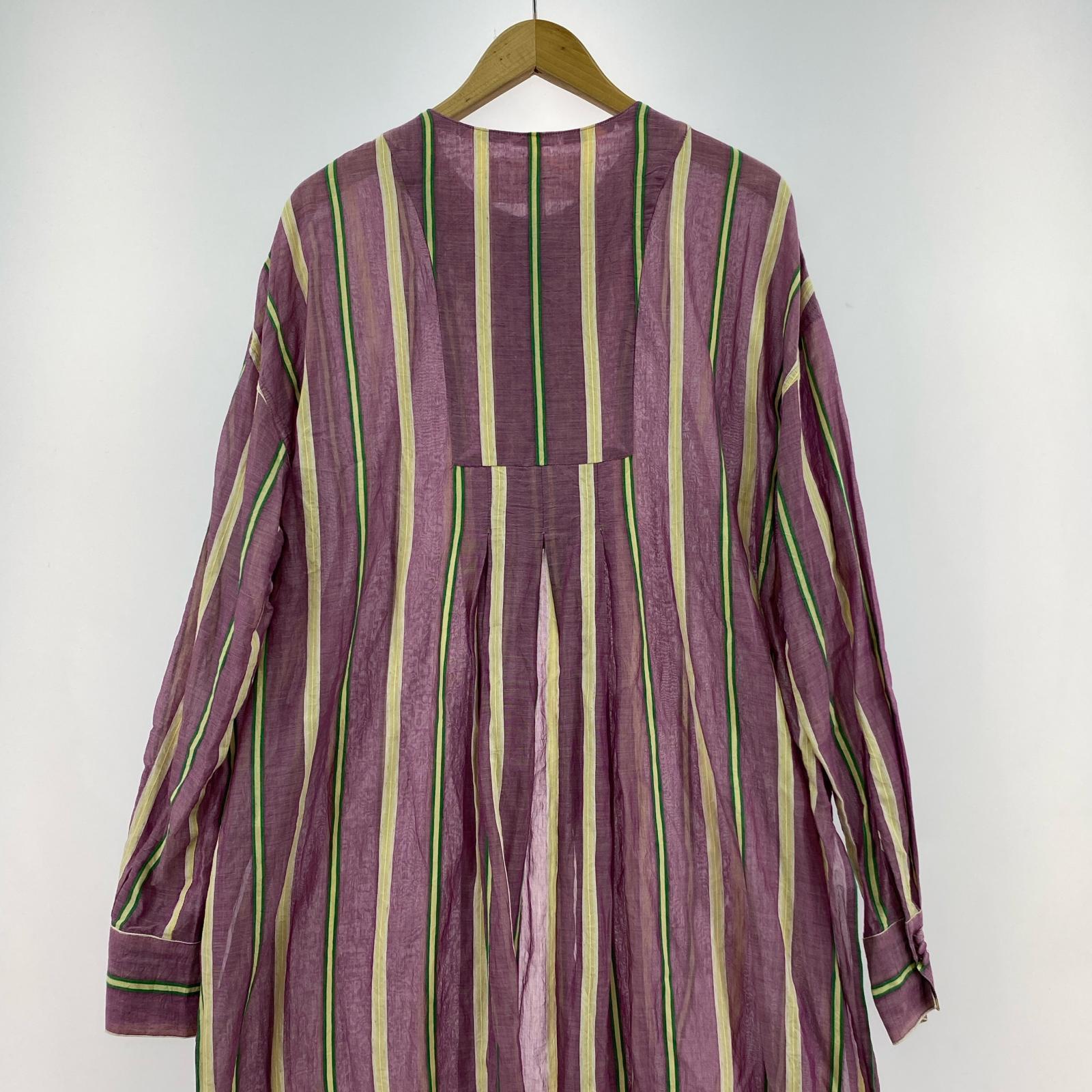 ワンピース Sheer Stripe Gown/パープル 38