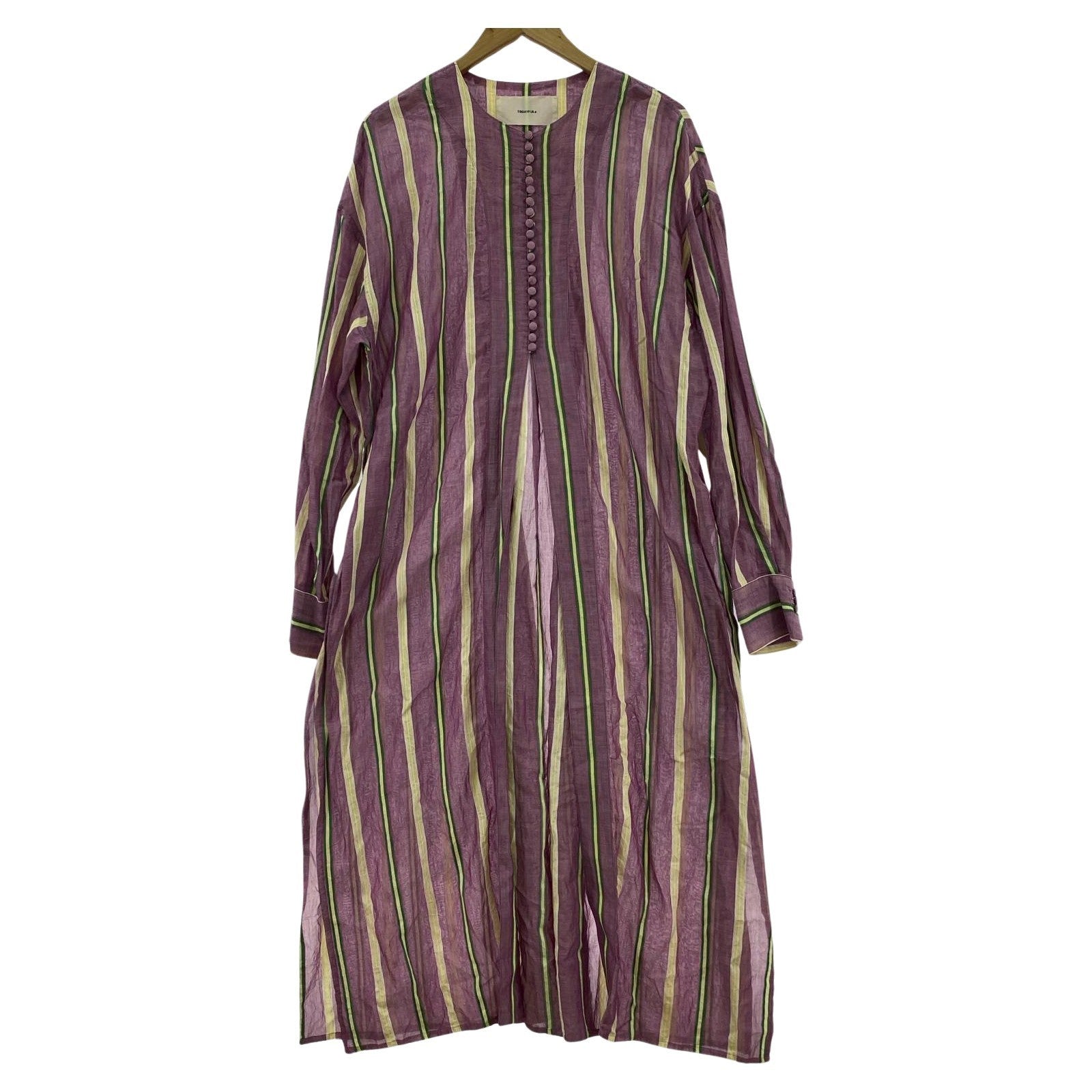 ワンピース Sheer Stripe Gown/パープル 38