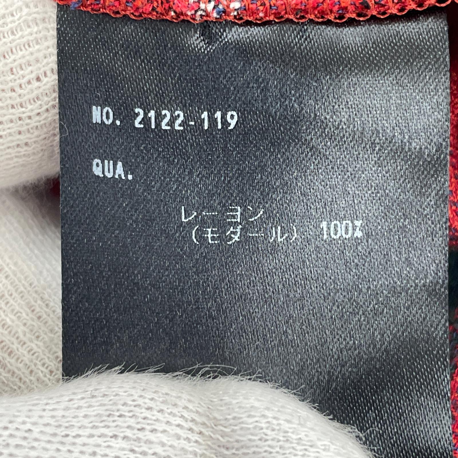 長袖シャツ 22ss チェックオンブレタータンチェックシャツ 42 レッド