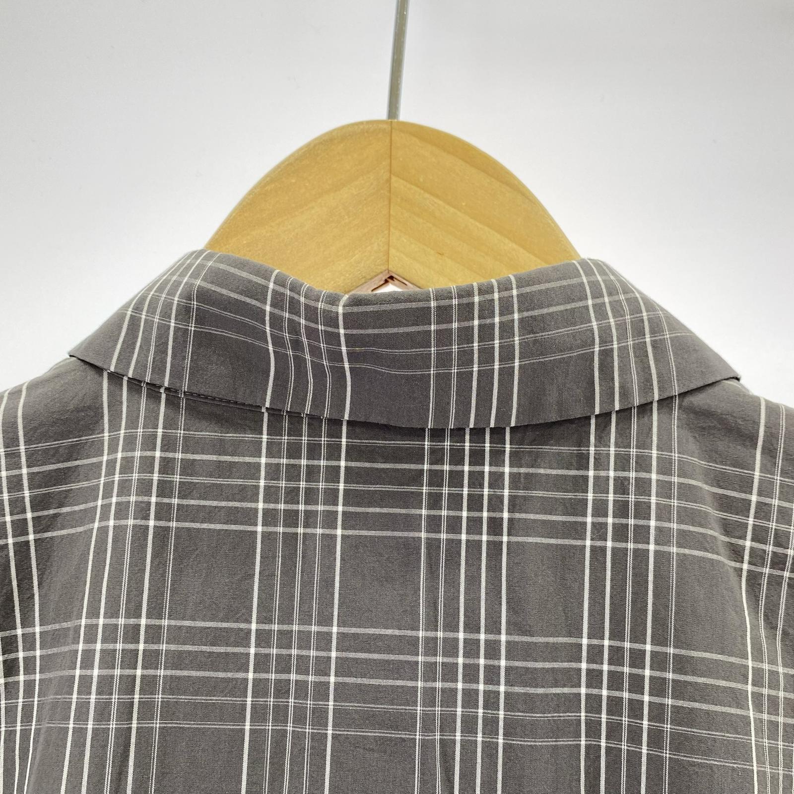 ワンピース MACKINTOSH LONDON ラインチェックコットンワンピース 38 グレー