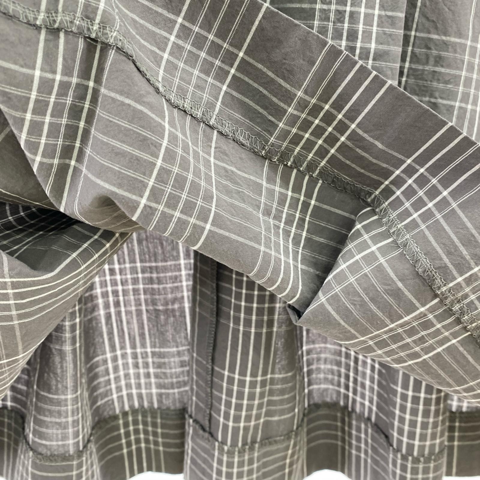 ワンピース MACKINTOSH LONDON ラインチェックコットンワンピース 38 グレー