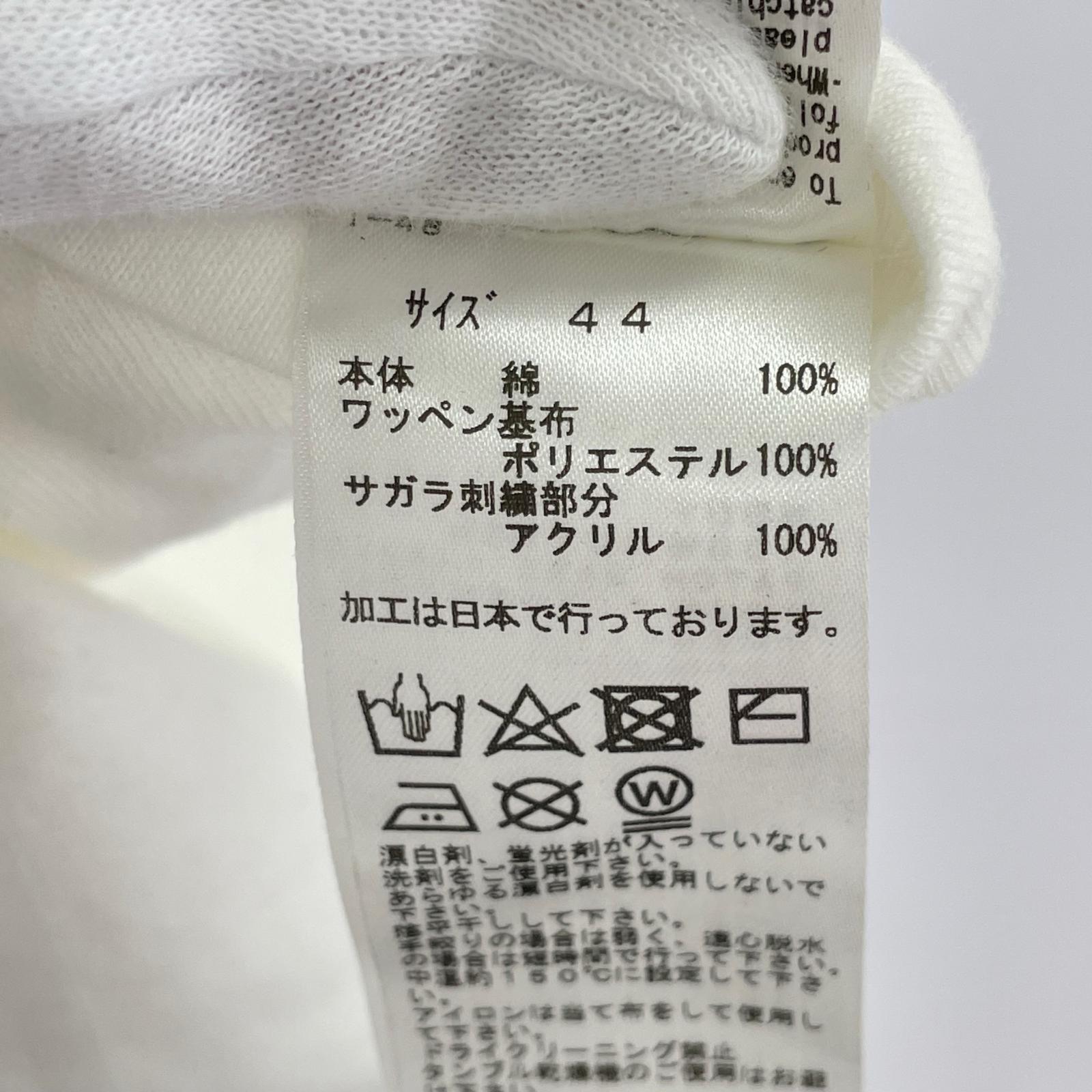 半袖Tシャツ 21SS ワッペン 白 (44) ホワイト