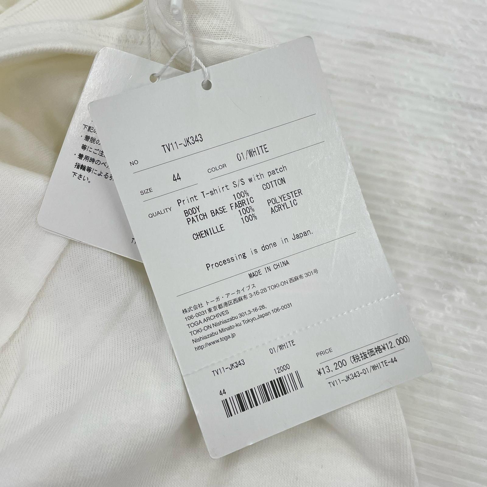 半袖Tシャツ 21SS ワッペン 白 (44) ホワイト