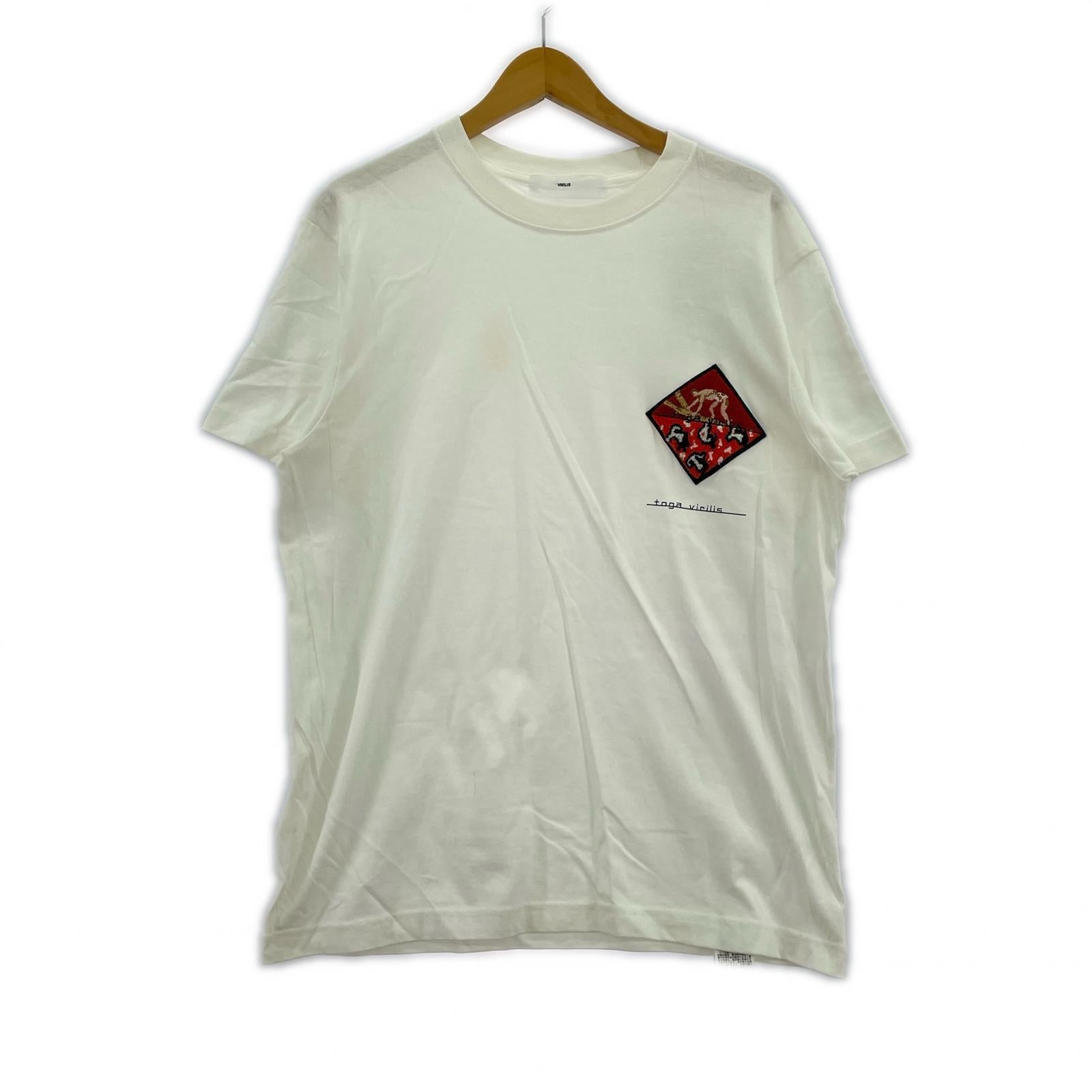 半袖Tシャツ 21SS ワッペン 白 (44) ホワイト