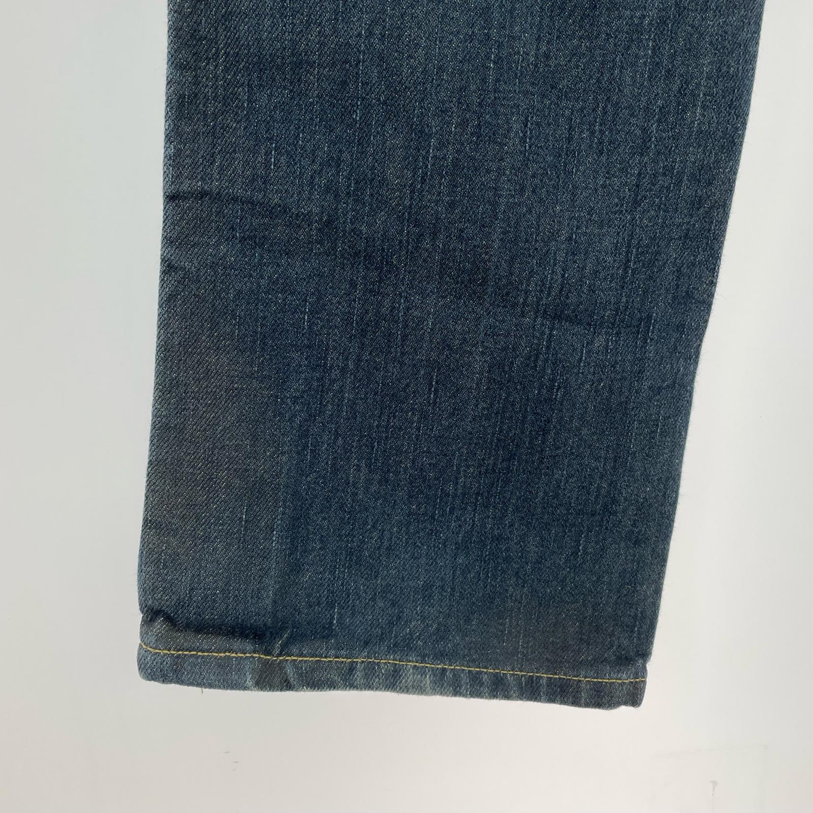 デニムパンツ 切替 ジップ (26) ネイビー