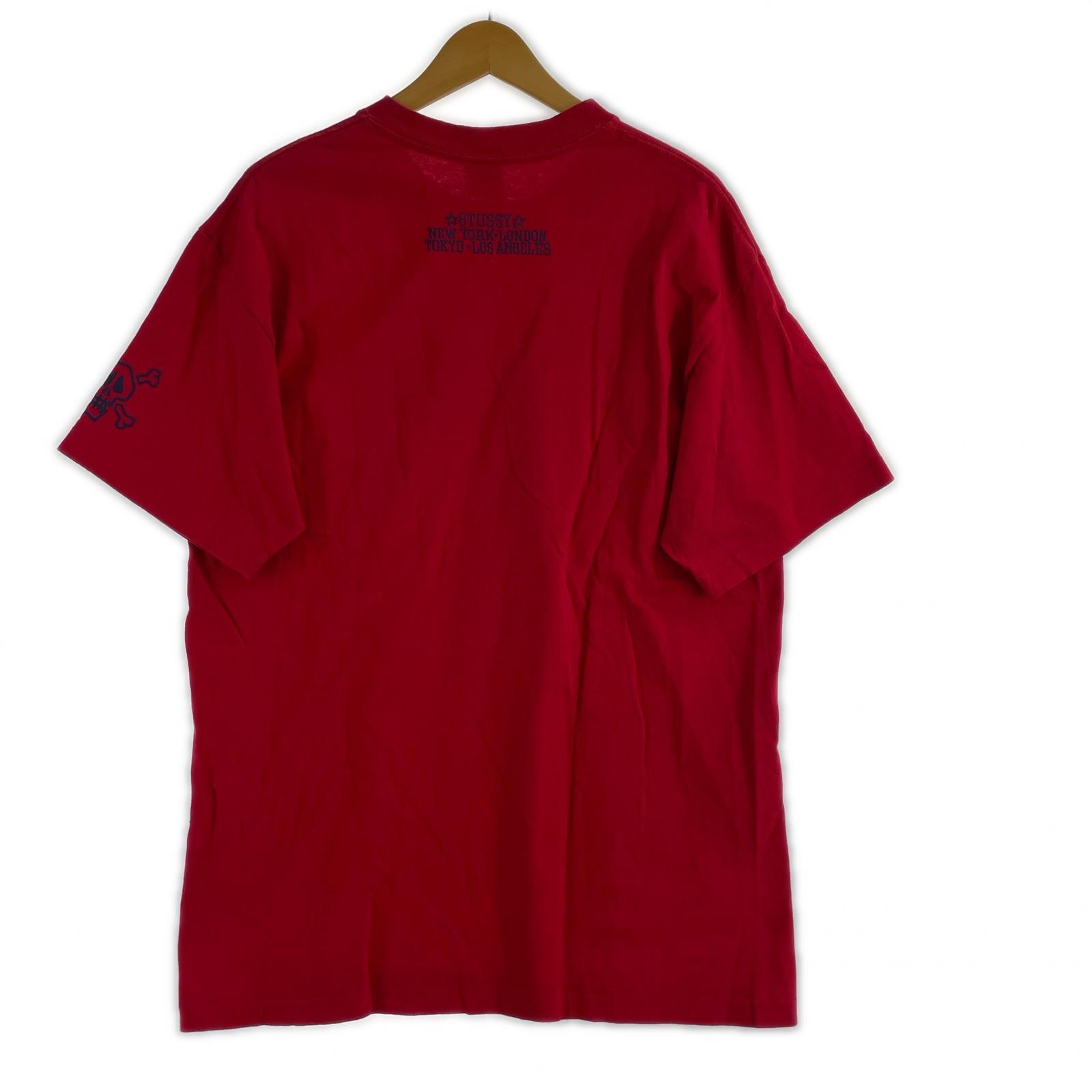 半袖Tシャツ 90s プリントTee 赤 L L レッド