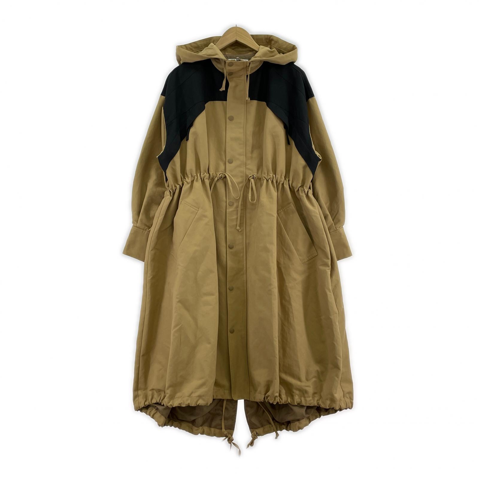 ジャケット ナイロンフーディ ロングコート (s) 1219500172-0 S ベージュ