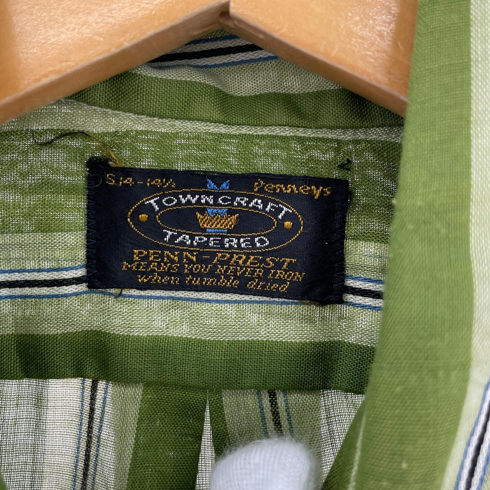 半袖シャツ TAPERED 60s 半袖シャツ S グリーン