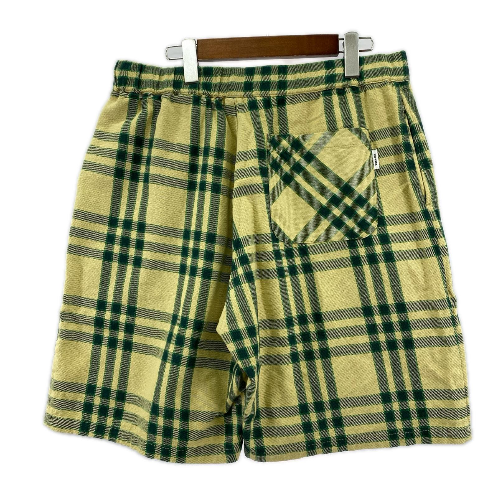 ショートパンツ SOPHNET.EASY SHORT チェックショーツ ベーシュ×グリーン SOPH-240003 (L) L グリーン
