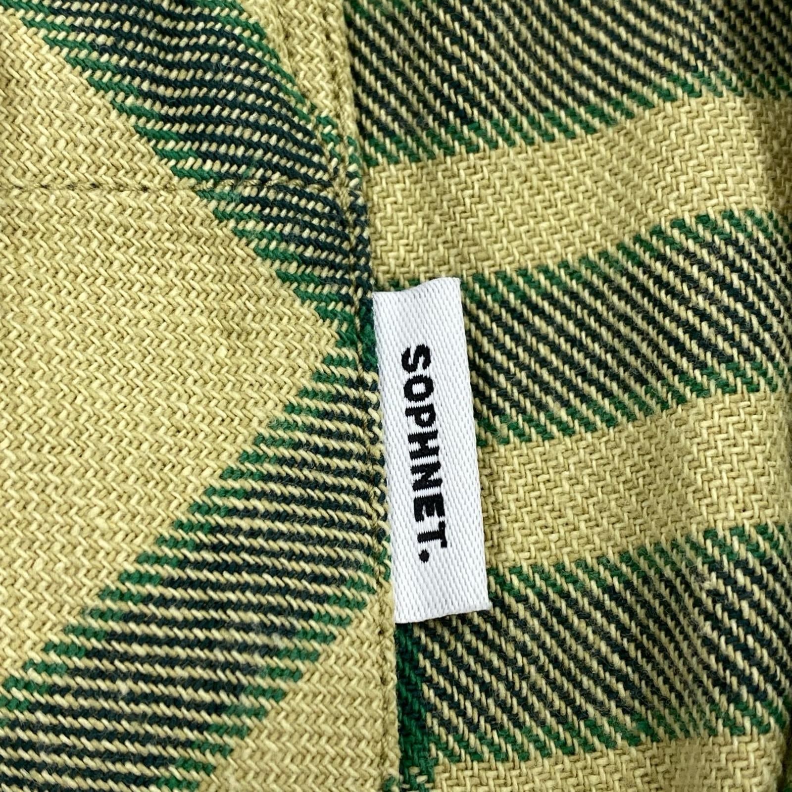 ショートパンツ SOPHNET.EASY SHORT チェックショーツ ベーシュ×グリーン SOPH-240003 (L) L グリーン