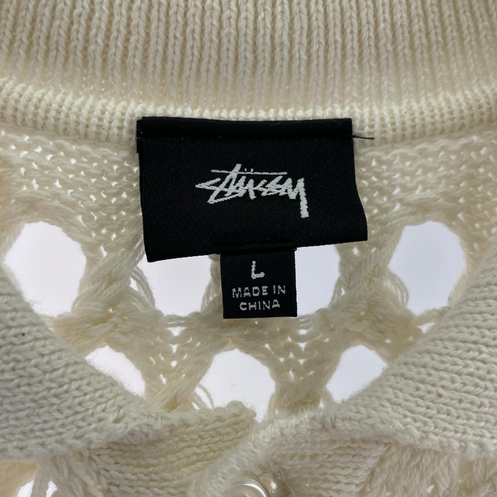 ポロシャツ BIG MESH POLO SWEATER (L) L ホワイト