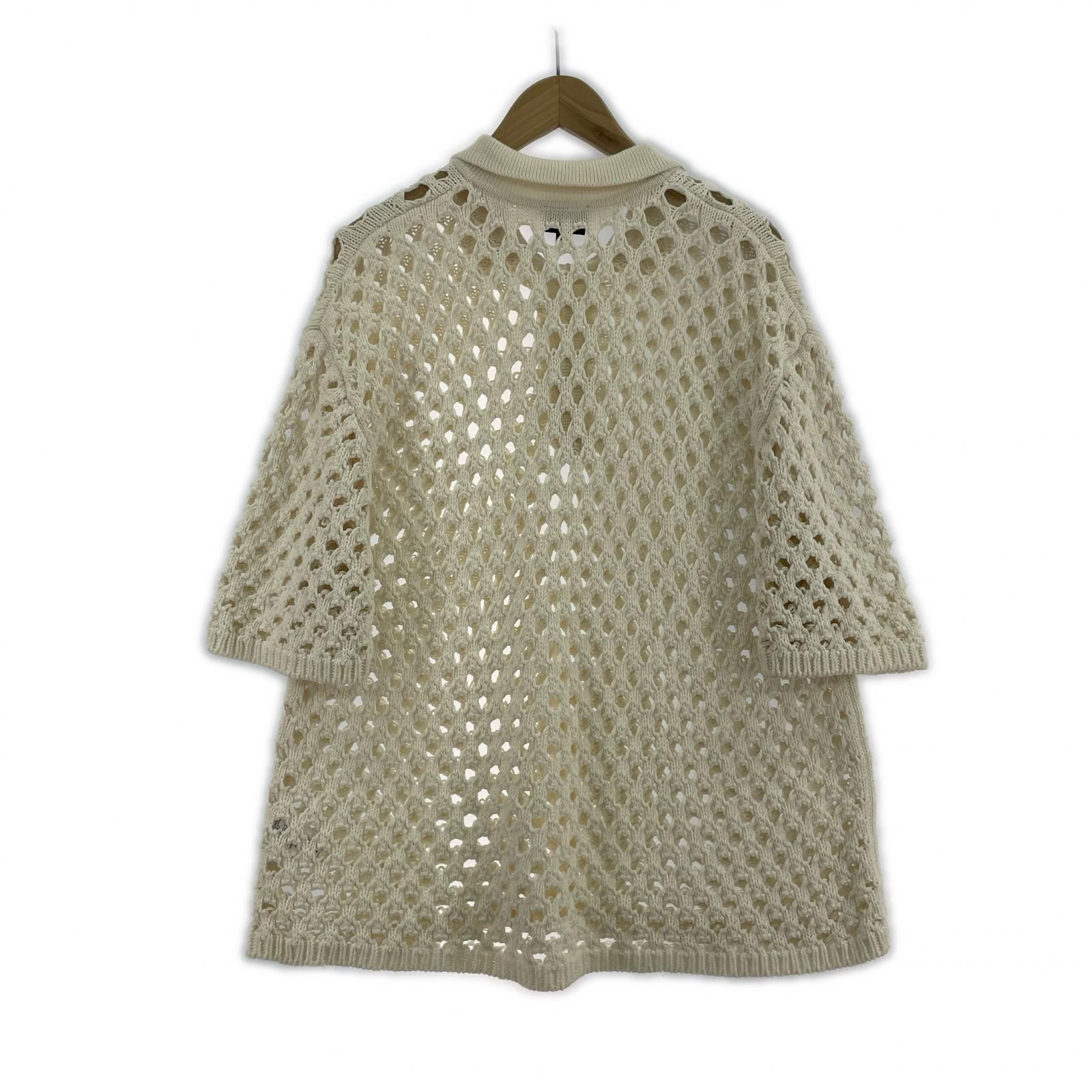ポロシャツ BIG MESH POLO SWEATER (L) L ホワイト