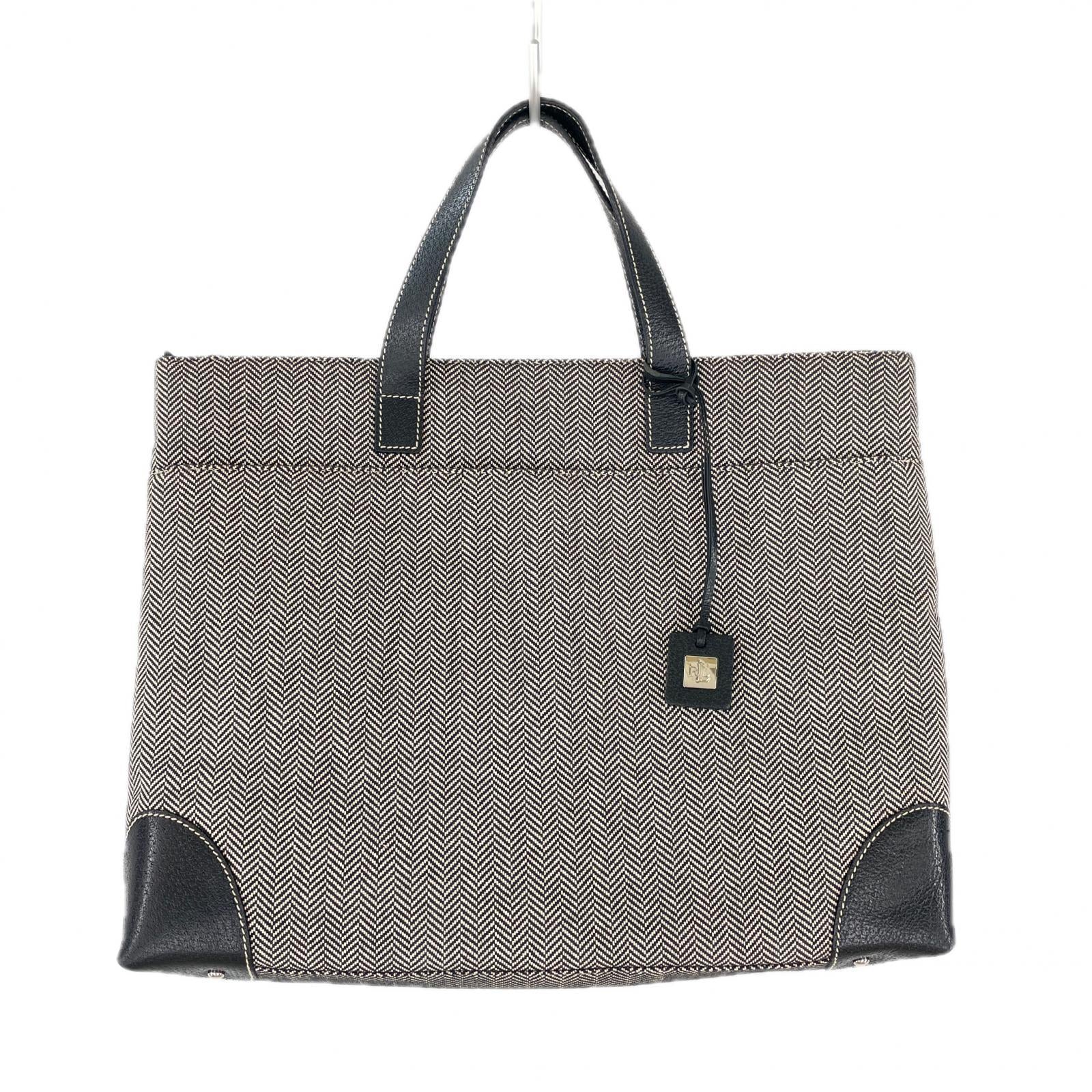 トートバッグ LAUREN RALPH LAUREN ヘリンボーントートバッグ グレー グレー